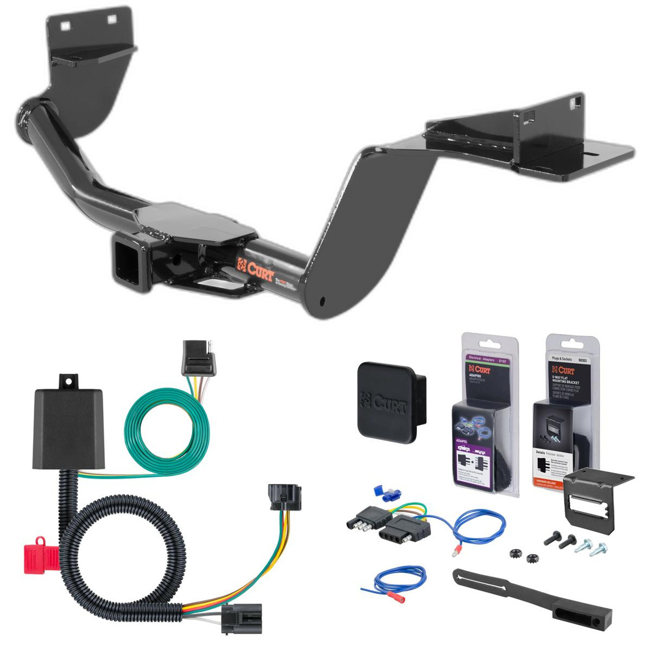 16 - 20 Kia Sorento Curt 2" Class 3 Trailer Tow Hitch + 5-Flat Wiring Kit Tow Boat/Utility Trailer with Surge Brakes 13195 16 - 20 Kia Sorento Curt 2" Class 3 Trailer Tow Hitch + 5-Flat Wiring Kit Tow Boat/Utility Trailer with Surge Brakes 13195