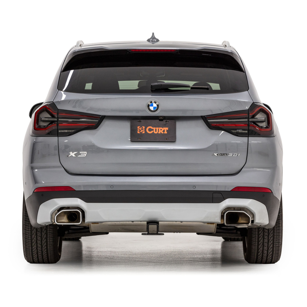 2011 - 2021 BMW X3 Curt 2" Class 3 Trailer Tow Hitch + 5-Flat Wiring Kit Tow Boat/Utility Trailer with Surge Brakes 13578