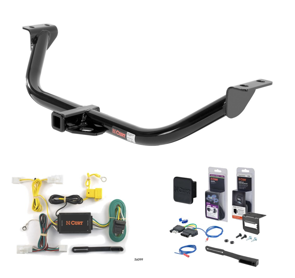 2011 - 2017 Lexus CT200h Curt 1-1/4" Class 1 Trailer Tow Hitch + 5-Flat Wiring Kit Tow Boat/Utility Trailer with Surge Brakes 11200