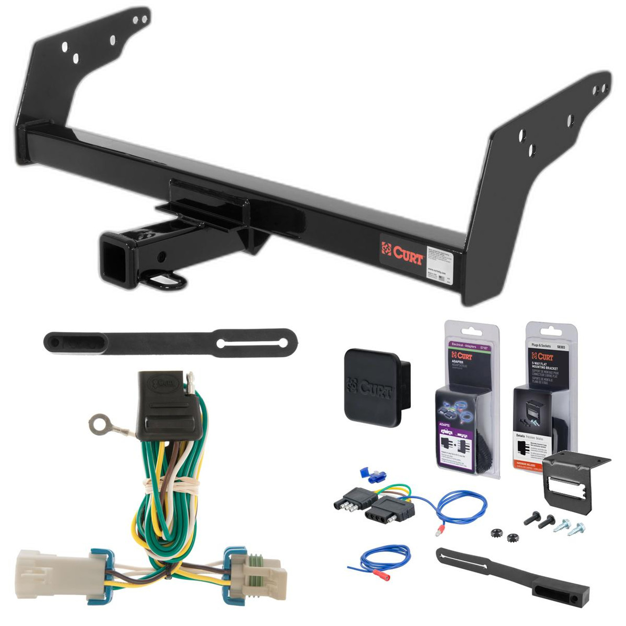 98 - 04 GMC Sonoma Curt 2" Class 3 Trailer Tow Hitch + 5-Flat Wiring Kit Tow Boat/Utility Trailer with Surge Brakes 13021 98 - 04 GMC Sonoma Curt 2" Class 3 Trailer Tow Hitch + 5-Flat Wiring Kit Tow Boat/Utility Trailer with Surge Brakes 13021