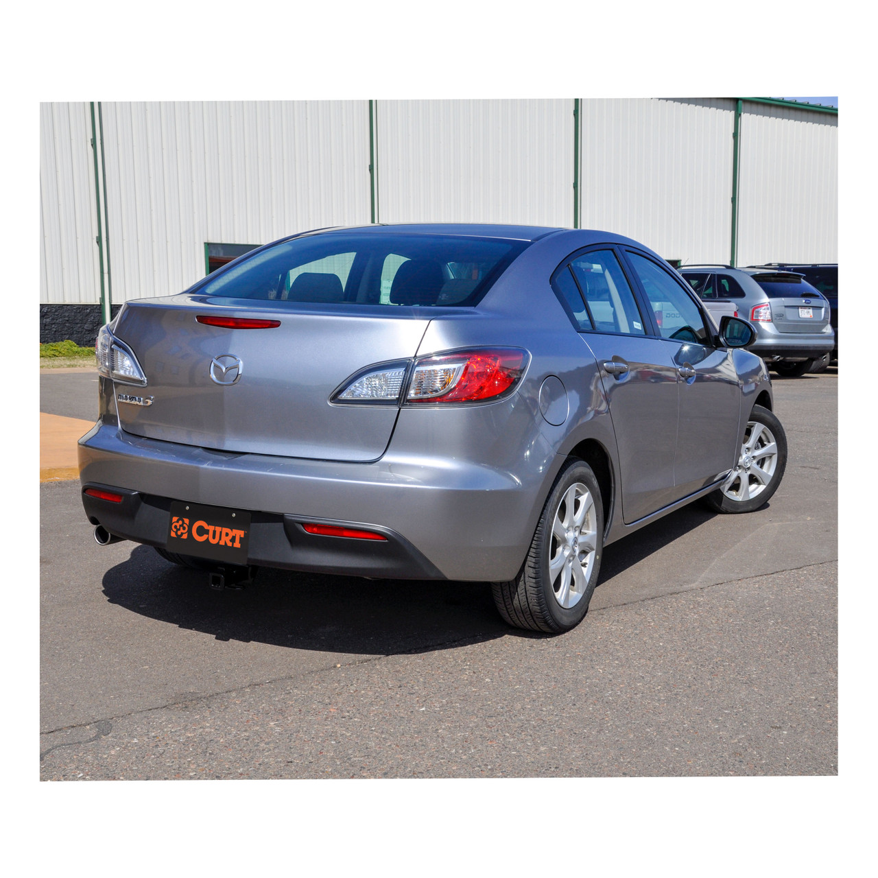 2010 - 2013 Mazda 3 Sedan Curt 1-1/4" Class 1 Trailer Tow Hitch + 5-Flat Wiring Kit Tow Boat/Utility Trailer with Surge Brakes 11393