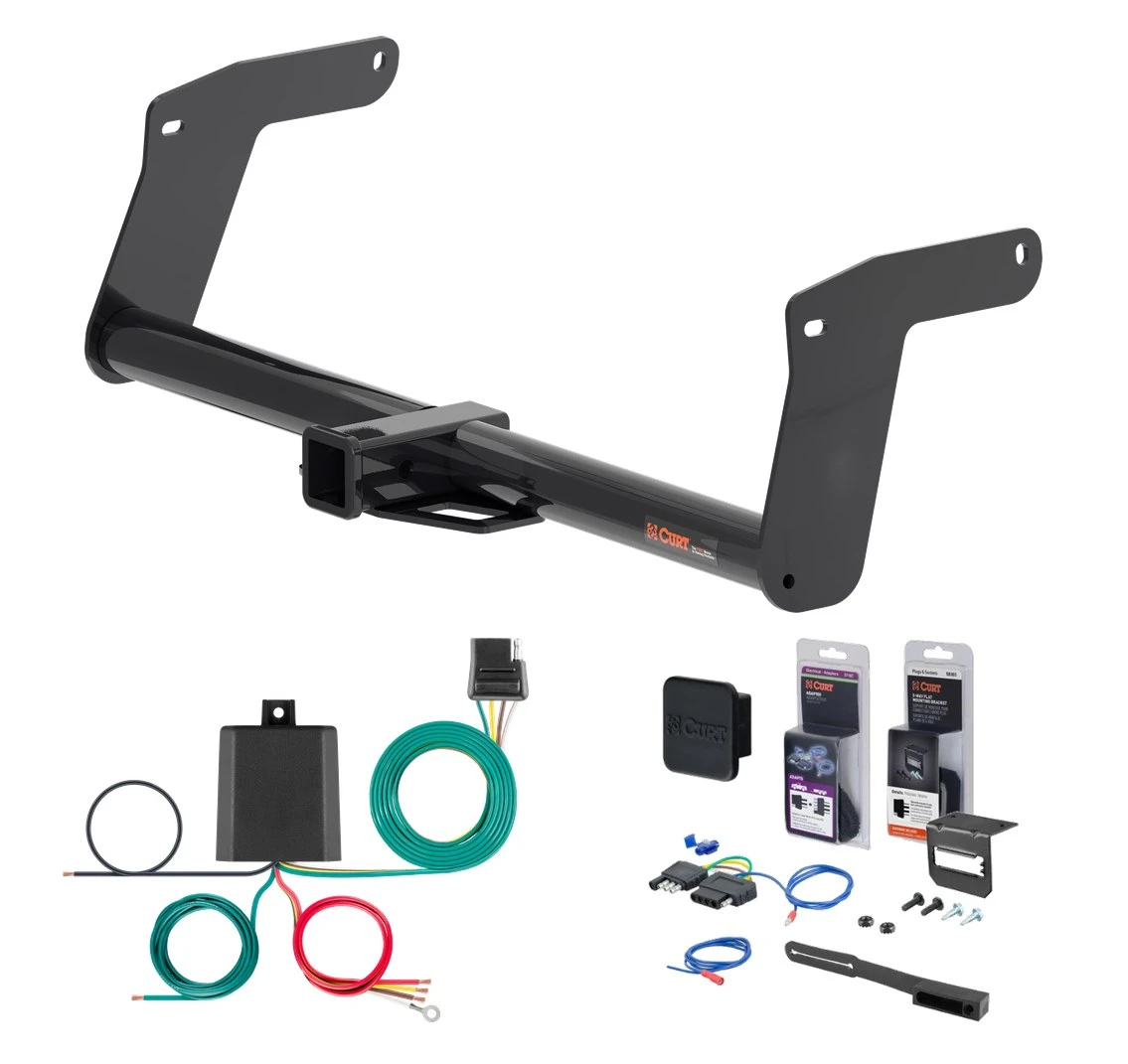 2022 - 2026 Lexus NX350 Excluding F Sport Curt 2" Class 3 Trailer Tow Hitch + 5-Flat Wiring Kit Tow Boat/Utility Trailer with Surge Brakes 13498