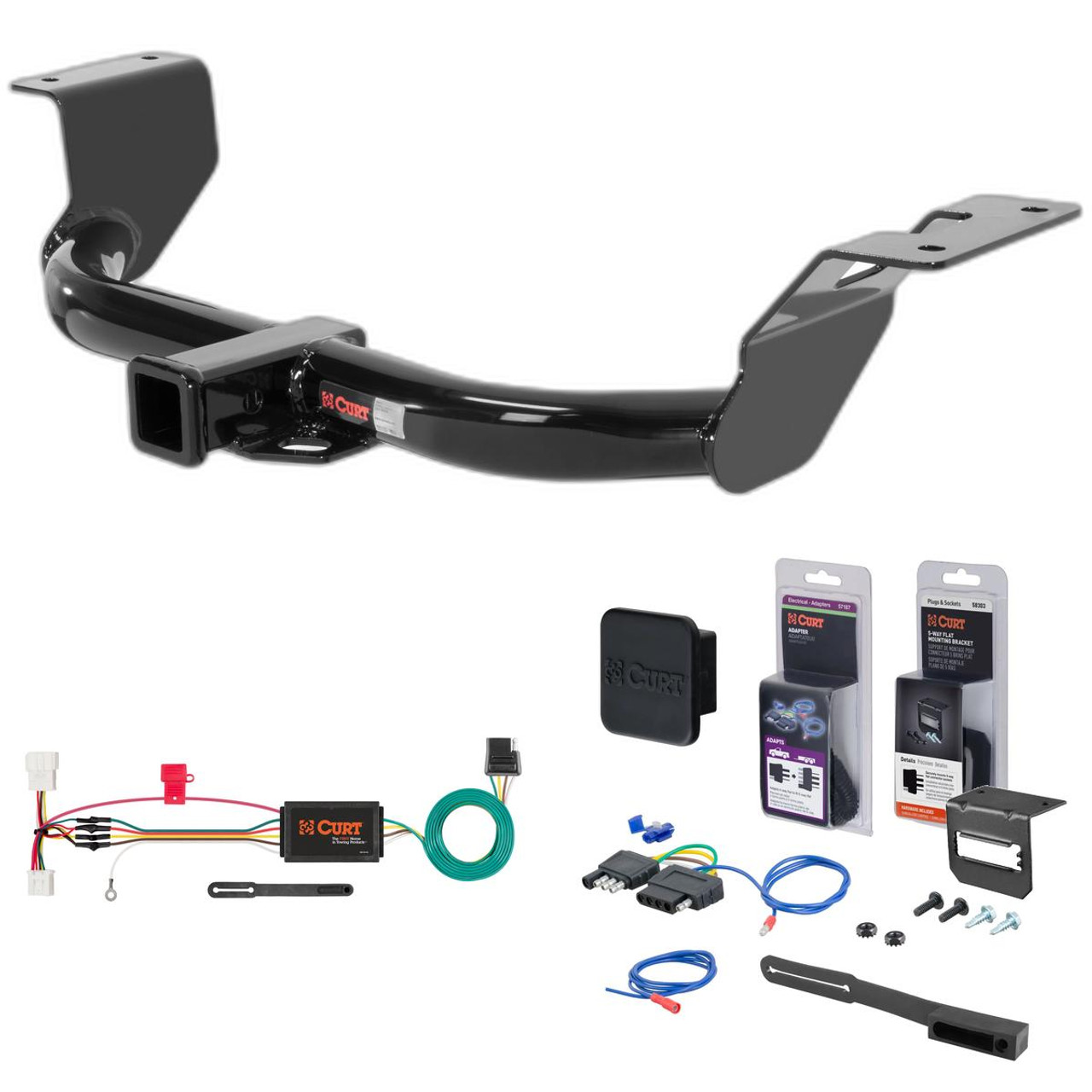 12 - 16 Honda CR-V Curt 2" Class 3 Trailer Tow Hitch + 5-Flat Wiring Kit Tow Boat/Utility Trailer with Surge Brakes 13119 12 - 16 Honda CR-V Curt 2" Class 3 Trailer Tow Hitch + 5-Flat Wiring Kit Tow Boat/Utility Trailer with Surge Brakes 13119