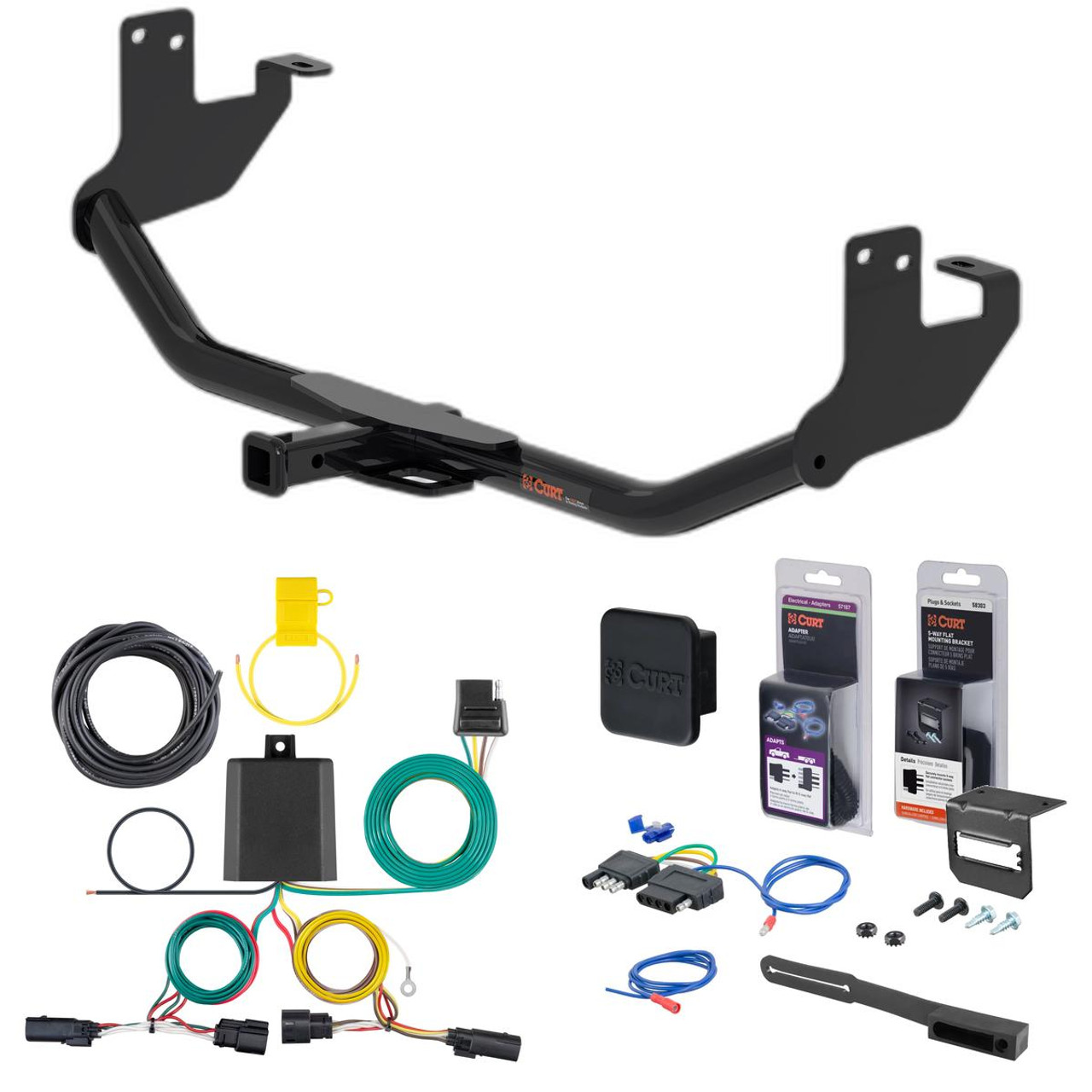 19 - 22 Chevrolet Trax w/ LED Tailights Curt 1-1/4" Class 1 Trailer Tow Hitch + 5-Flat Wiring Kit Tow Boat/Utility Trailer with Surge Brakes 11527 19 - 22 Chevrolet Trax w/ LED Tailights Curt 1-1/4" Class 1 Trailer Tow Hitch + 5-Flat Wiring Kit Tow Boat/Utility Trailer with Surge Brakes 11527