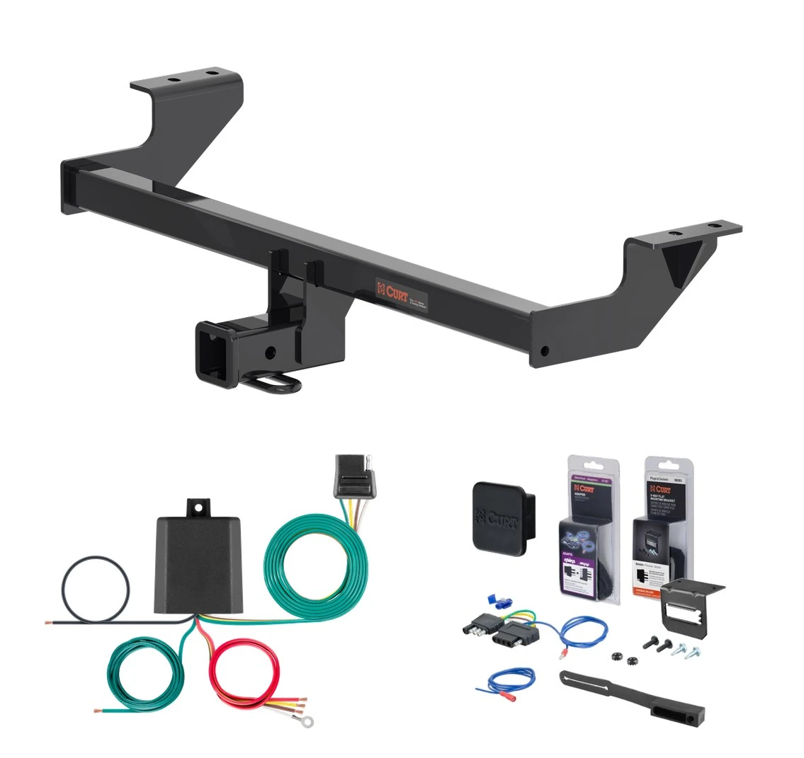 2022 - 2026 Volkswagen Taos Curt 2" Class 3 Trailer Tow Hitch + 5-Flat Wiring Kit Tow Boat/Utility Trailer with Surge Brakes 13496
