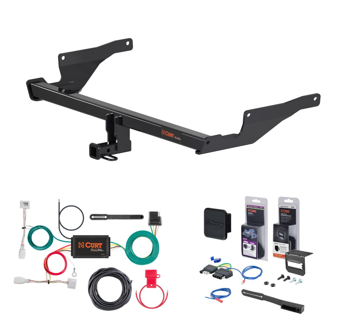 2017 - 2021 Mazda CX-5 Curt 1-1/4" Class 2 Trailer Tow Hitch + 5-Flat Wiring Kit Tow Boat/Utility Trailer with Surge Brakes 12170
