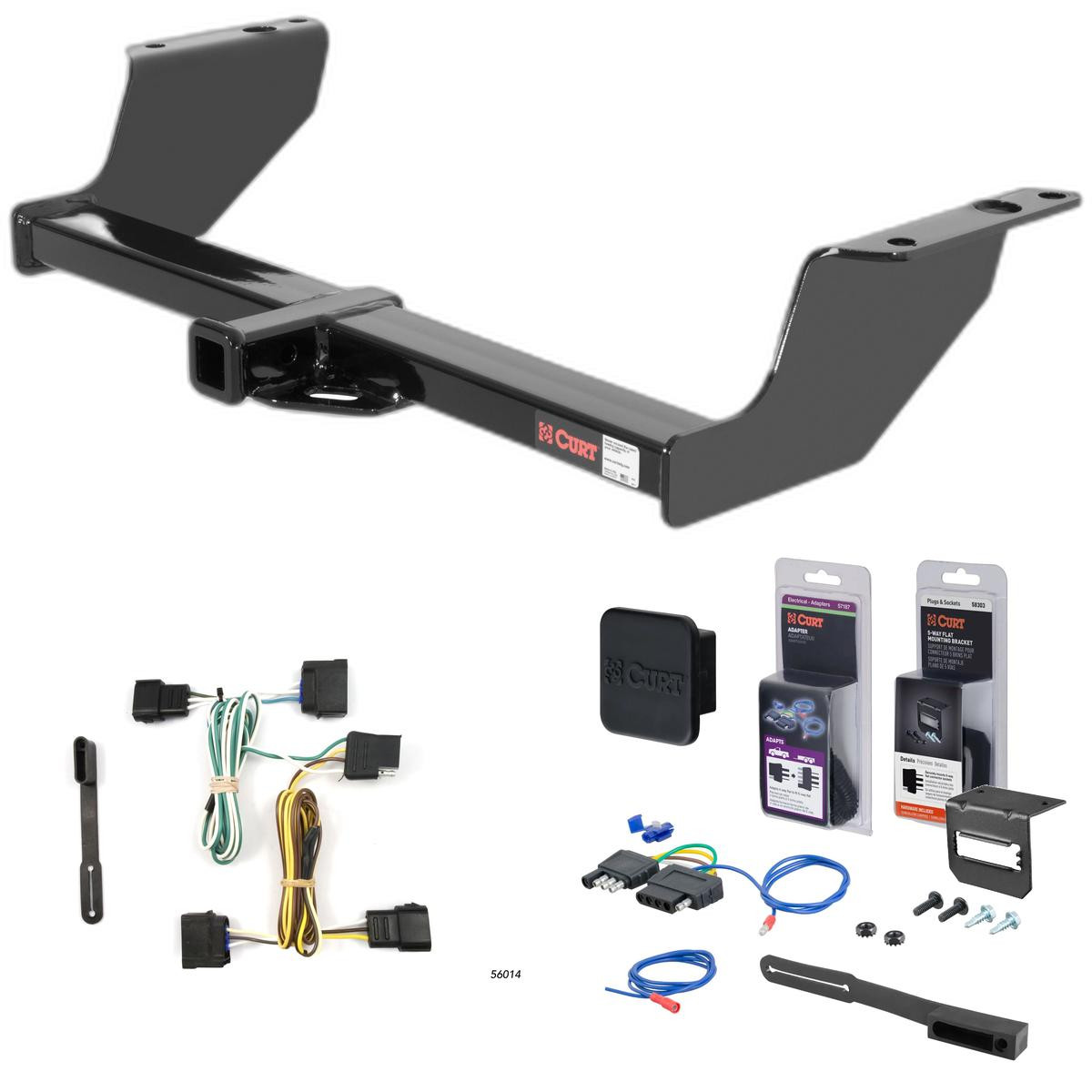 2011 Ford Ranger 00 - 05 models are no drill Curt 1-1/4" Class 2 Trailer Tow Hitch + 5-Flat Wiring Kit Tow Boat/Utility Trailer with Surge Brakes 12012