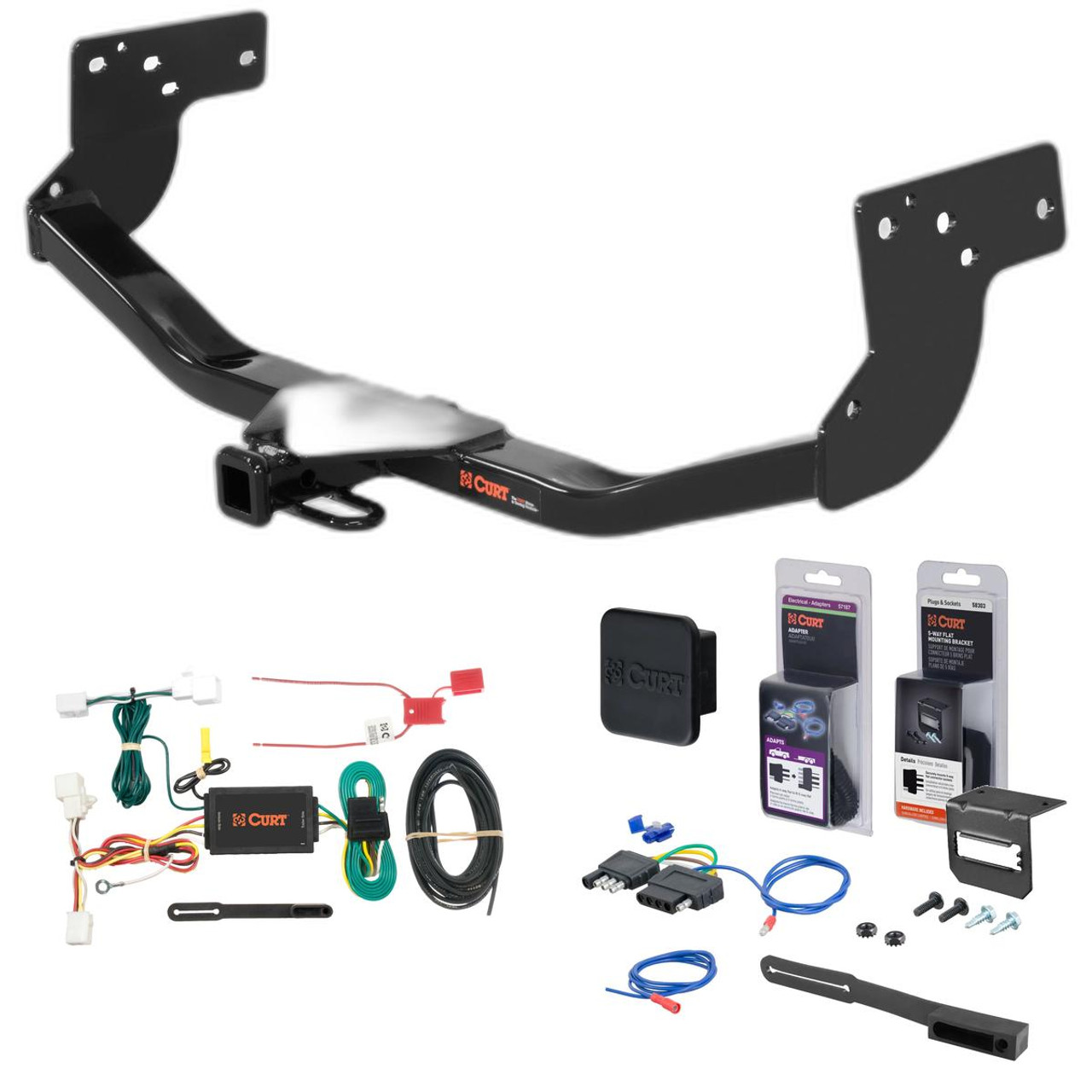 07 - 15 Mazda CX-9 Curt 1-1/4" Class 2 Trailer Tow Hitch + 5-Flat Wiring Kit Tow Boat/Utility Trailer with Surge Brakes 12112 07 - 15 Mazda CX-9 Curt 1-1/4" Class 2 Trailer Tow Hitch + 5-Flat Wiring Kit Tow Boat/Utility Trailer with Surge Brakes 12112