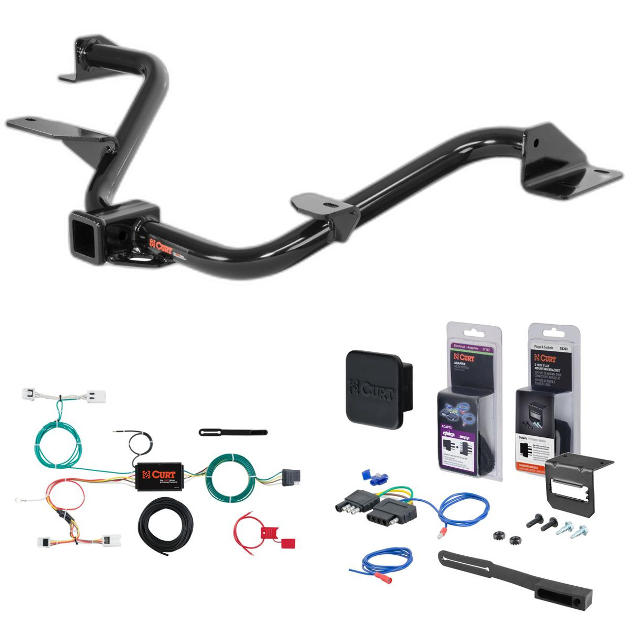 13 - 21 Nissan NV200 Curt 2" Class 3 Trailer Tow Hitch + 5-Flat Wiring Kit Tow Boat/Utility Trailer with Surge Brakes 13165-1 13 - 21 Nissan NV200 Curt 2" Class 3 Trailer Tow Hitch + 5-Flat Wiring Kit Tow Boat/Utility Trailer with Surge Brakes 13165-1
