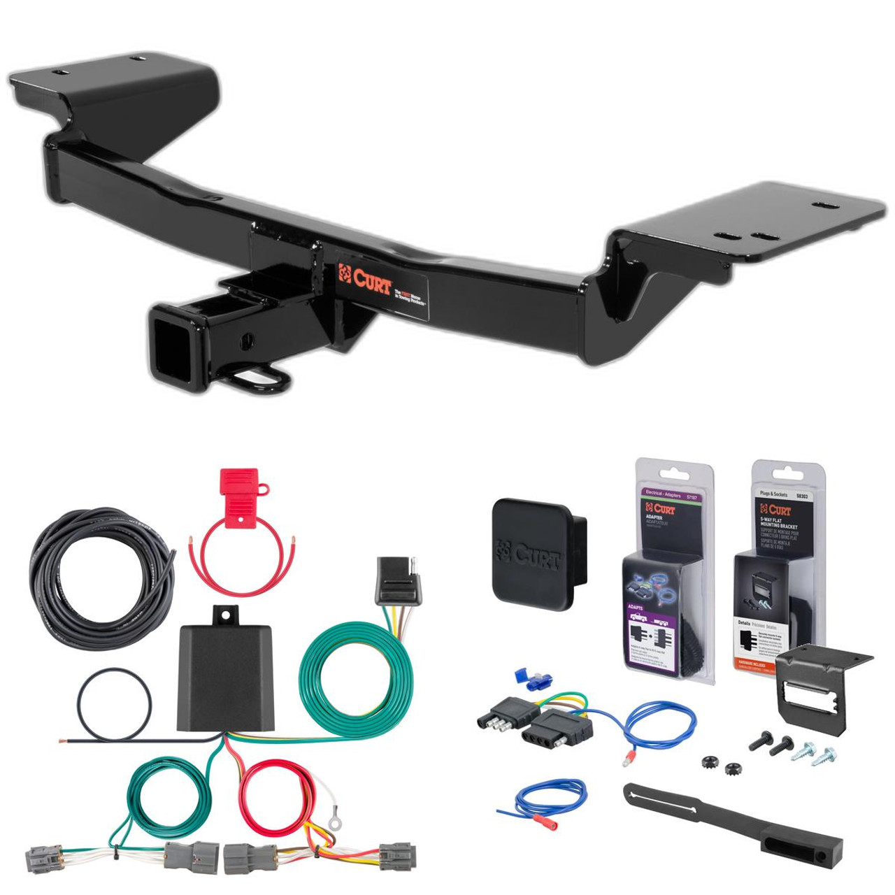10 - 15 Hyundai Tucson Curt 2" Class 3 Trailer Tow Hitch + 5-Flat Wiring Kit Tow Boat/Utility Trailer with Surge Brakes 13120 10 - 15 Hyundai Tucson Curt 2" Class 3 Trailer Tow Hitch + 5-Flat Wiring Kit Tow Boat/Utility Trailer with Surge Brakes 13120