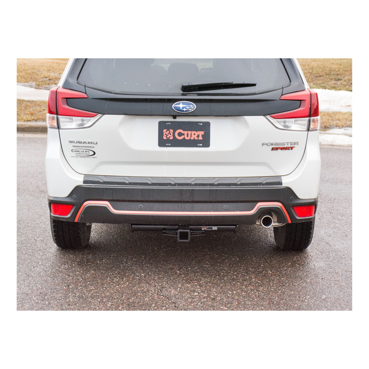 2019 - 2026 Subaru Forester Curt 2" Class 3 Trailer Tow Hitch + 5-Flat Wiring Kit Tow Boat/Utility Trailer with Surge Brakes 13409