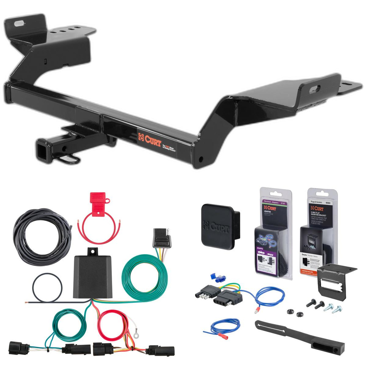 13 - 16 Ford Escape Excluding SE models Curt 1-1/4" Class 2 Trailer Tow Hitch + 5-Flat Wiring Kit Tow Boat/Utility Trailer with Surge Brakes 12111 13 - 16 Ford Escape Excluding SE models Curt 1-1/4" Class 2 Trailer Tow Hitch + 5-Flat Wiring Kit Tow Boat/Utility Trailer with Surge Brakes 12111