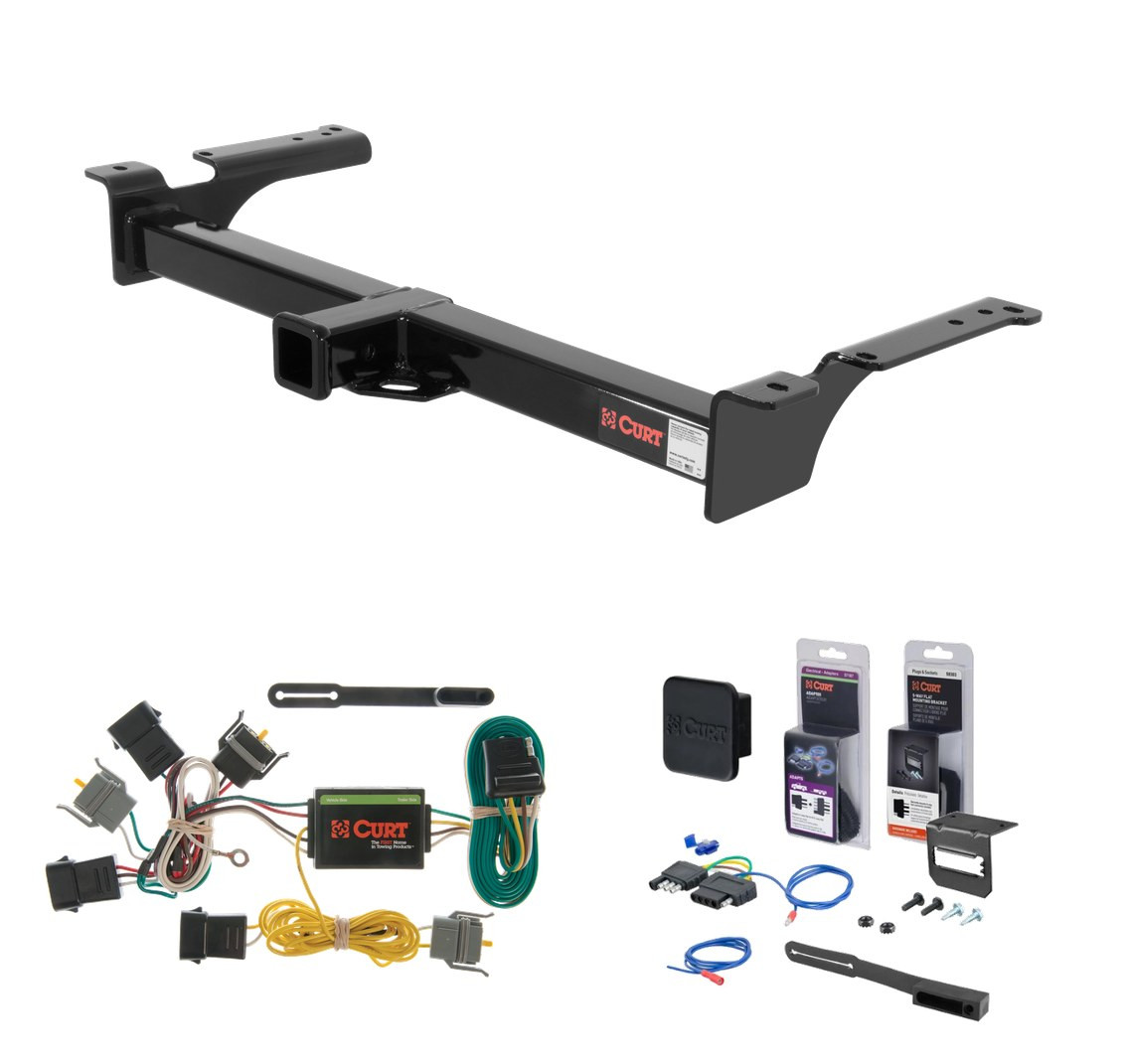 1992 - 1994 Ford Econoline van Curt 2" Class 4 Trailer Tow Hitch + 5-Flat Wiring Kit Tow Boat/Utility Trailer with Surge Brakes 14053