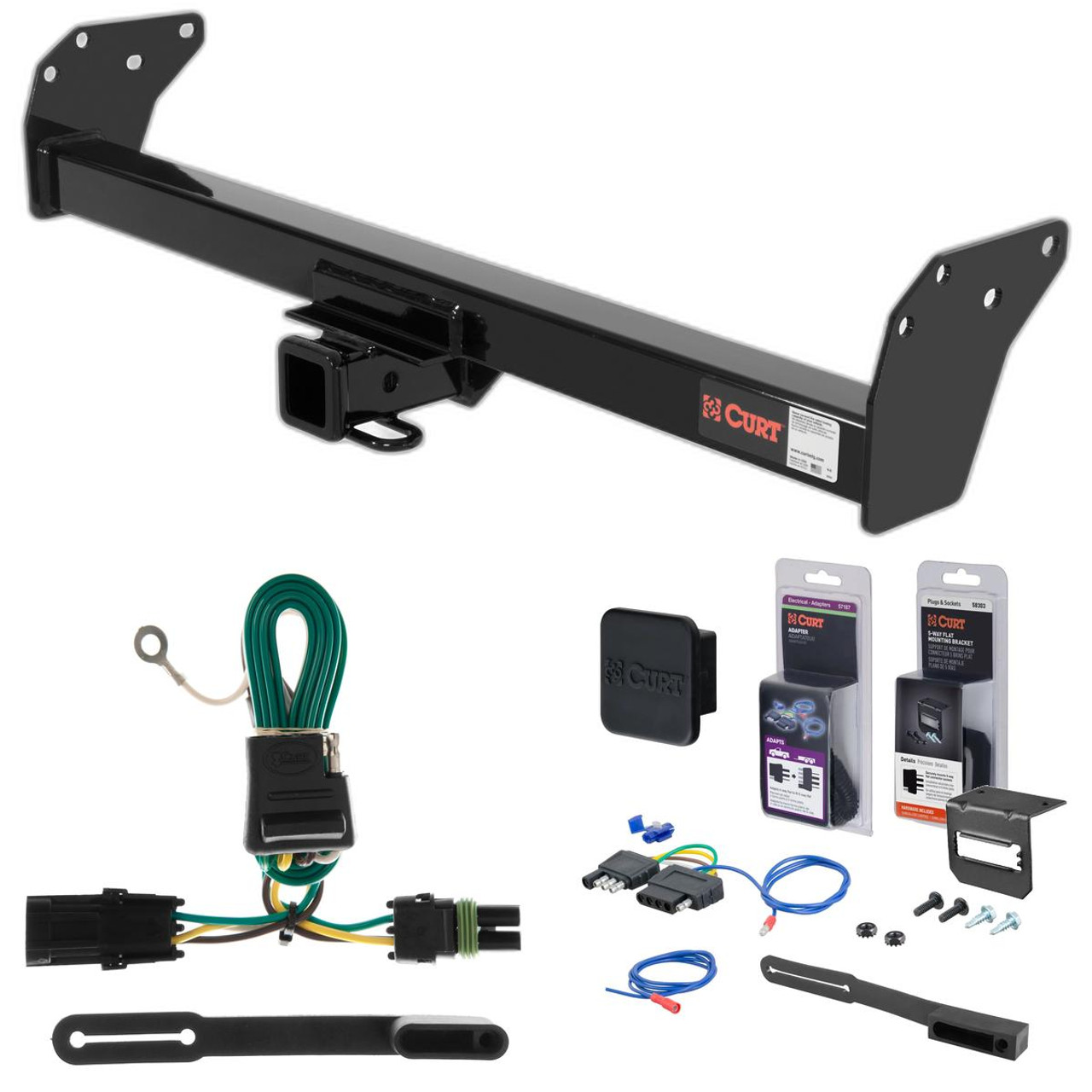 85 - 91 GMC Jimmy Down size Curt 2" Class 3 Trailer Tow Hitch + 5-Flat Wiring Kit Tow Boat/Utility Trailer with Surge Brakes 13083 85 - 91 GMC Jimmy Down size Curt 2" Class 3 Trailer Tow Hitch + 5-Flat Wiring Kit Tow Boat/Utility Trailer with Surge Brakes 13083