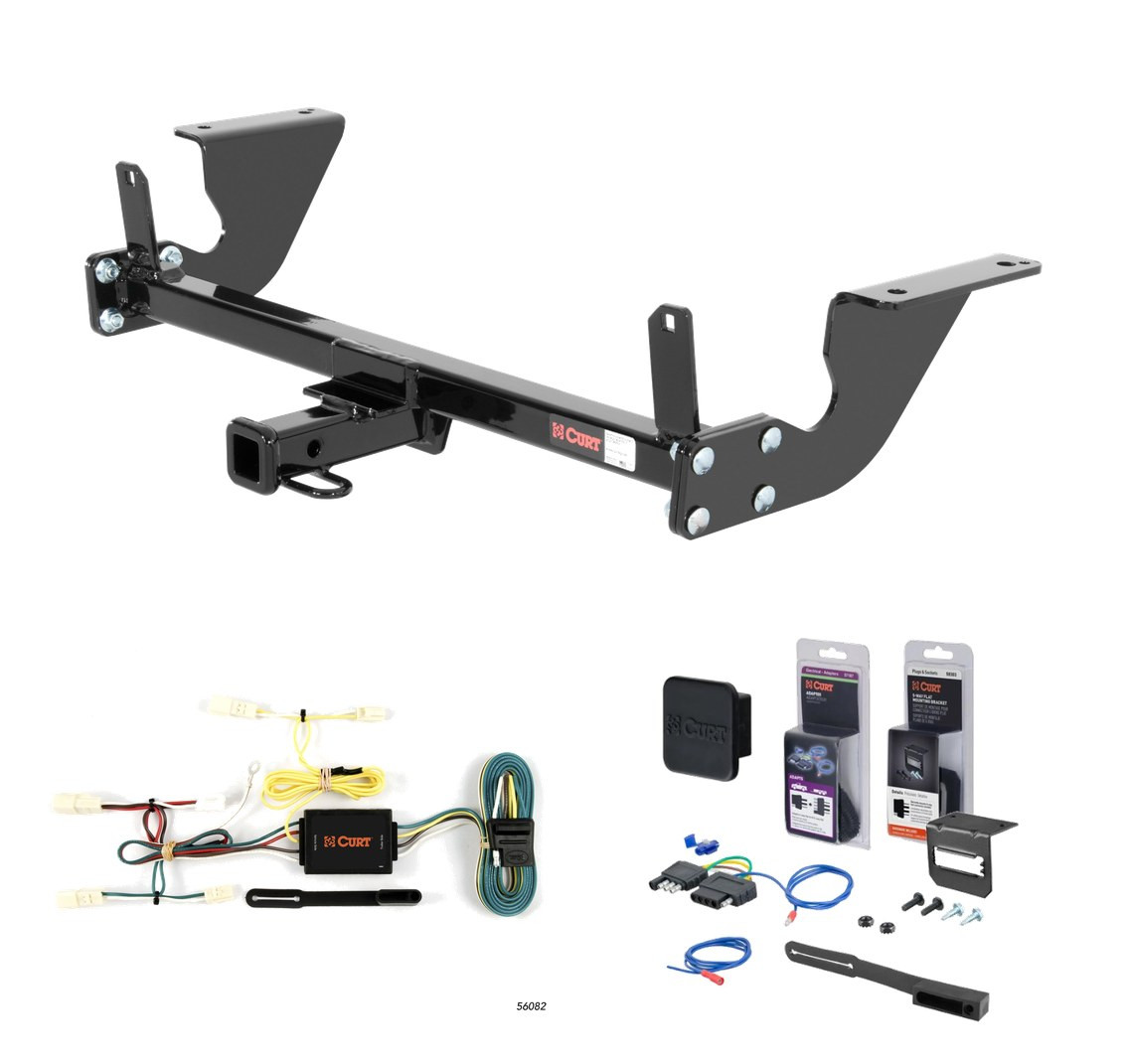 2006 - 2015 Mazda MX-5 Miata Excluding appearance package Curt 1-1/4" Class 1 Trailer Tow Hitch + 5-Flat Wiring Kit Tow Boat/Utility Trailer with Surge Brakes 11028