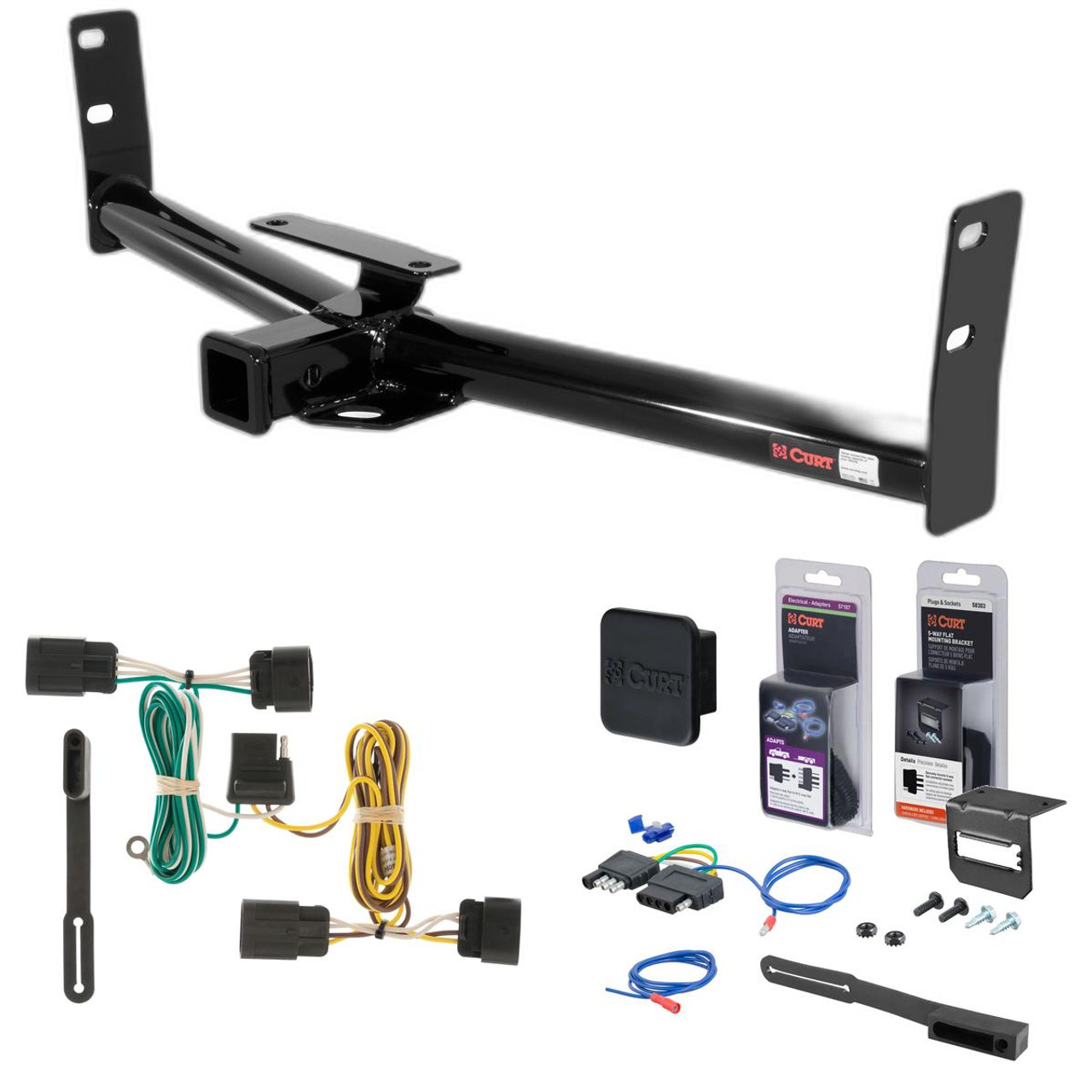 10 - 17 Chevrolet Equinox Curt 2" Class 3 Trailer Tow Hitch + 5-Flat Wiring Kit Tow Boat/Utility Trailer with Surge Brakes 13591-1 10 - 17 Chevrolet Equinox Curt 2" Class 3 Trailer Tow Hitch + 5-Flat Wiring Kit Tow Boat/Utility Trailer with Surge Brakes 13591-1