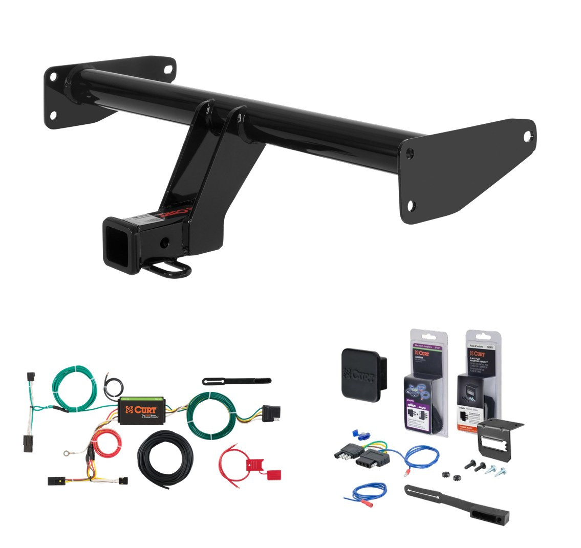 2013 - 2015 Chevrolet Captiva Sport Curt 2" Class 3 Trailer Tow Hitch + 5-Flat Wiring Kit Tow Boat/Utility Trailer with Surge Brakes 13594