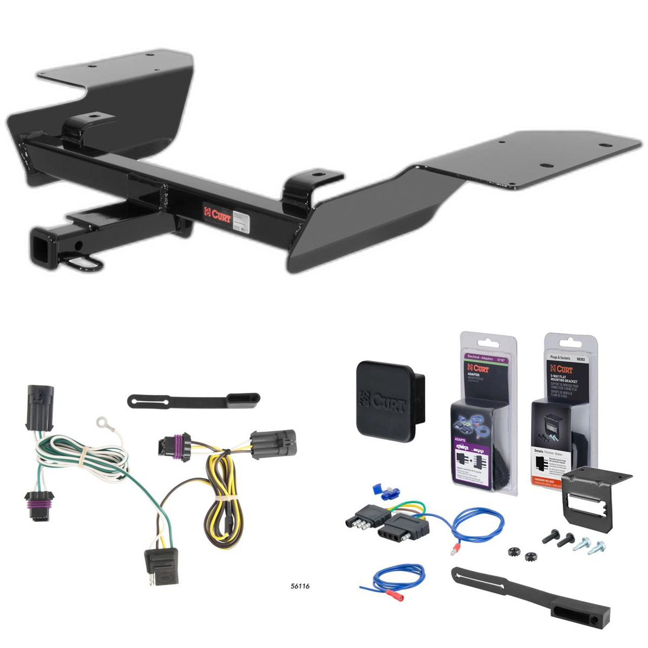 00 - 05 Chevrolet Impala Curt 1-1/4" Class 2 Trailer Tow Hitch + 5-Flat Wiring Kit Tow Boat/Utility Trailer with Surge Brakes 12252 00 - 05 Chevrolet Impala Curt 1-1/4" Class 2 Trailer Tow Hitch + 5-Flat Wiring Kit Tow Boat/Utility Trailer with Surge Brakes 12252