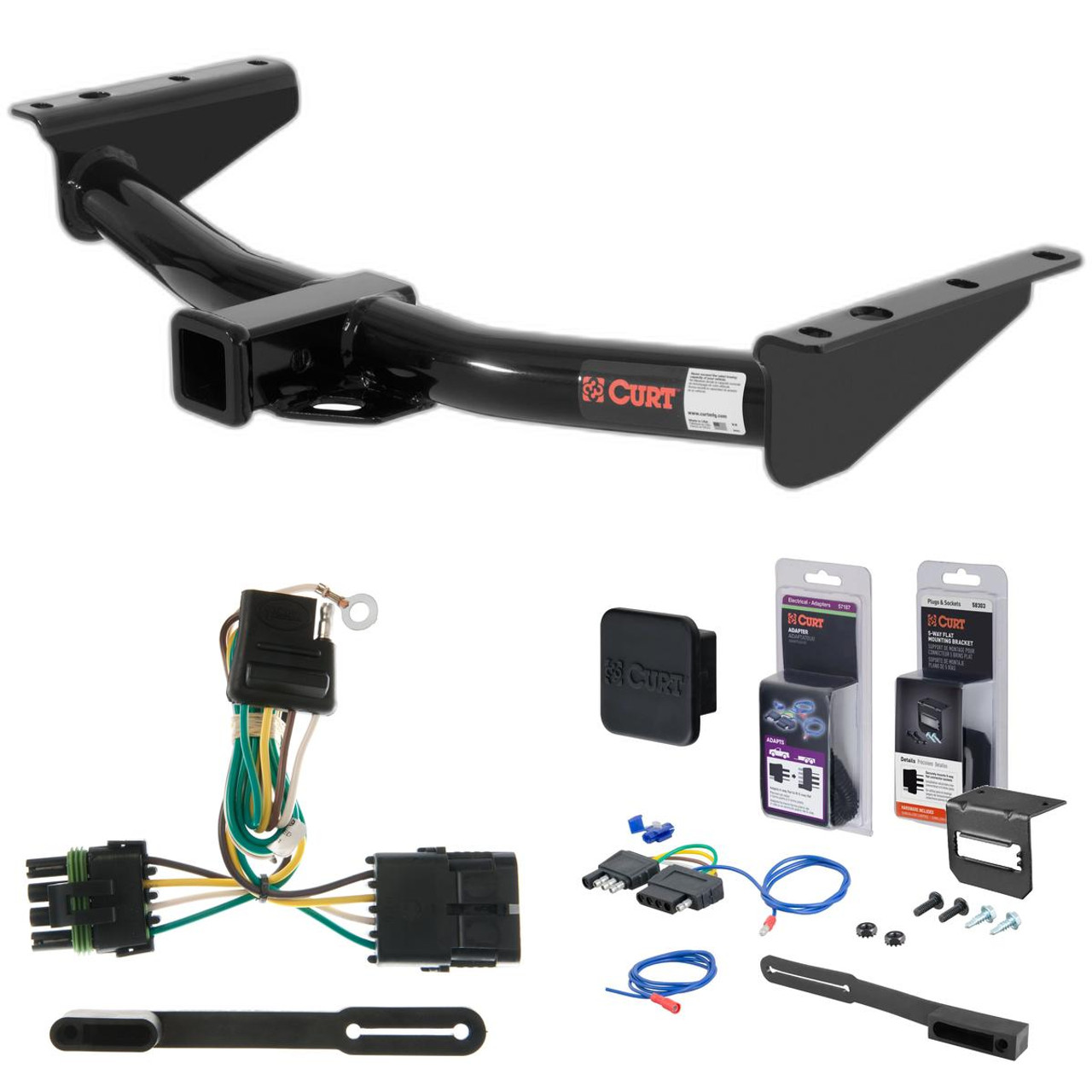 92 - 99 Chevrolet Suburban Curt 2" Class 3 Trailer Tow Hitch + 5-Flat Wiring Kit Tow Boat/Utility Trailer with Surge Brakes 13121 92 - 99 Chevrolet Suburban Curt 2" Class 3 Trailer Tow Hitch + 5-Flat Wiring Kit Tow Boat/Utility Trailer with Surge Brakes 13121