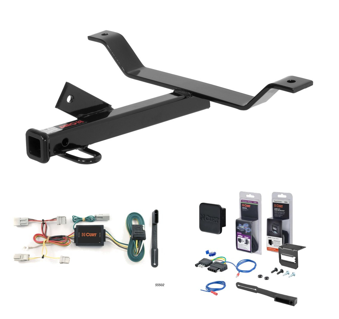 2003 - 2005 Honda Accord Trunk pan mount Curt 1-1/4" Class 1 Trailer Tow Hitch + 5-Flat Wiring Kit Tow Boat/Utility Trailer with Surge Brakes 11290