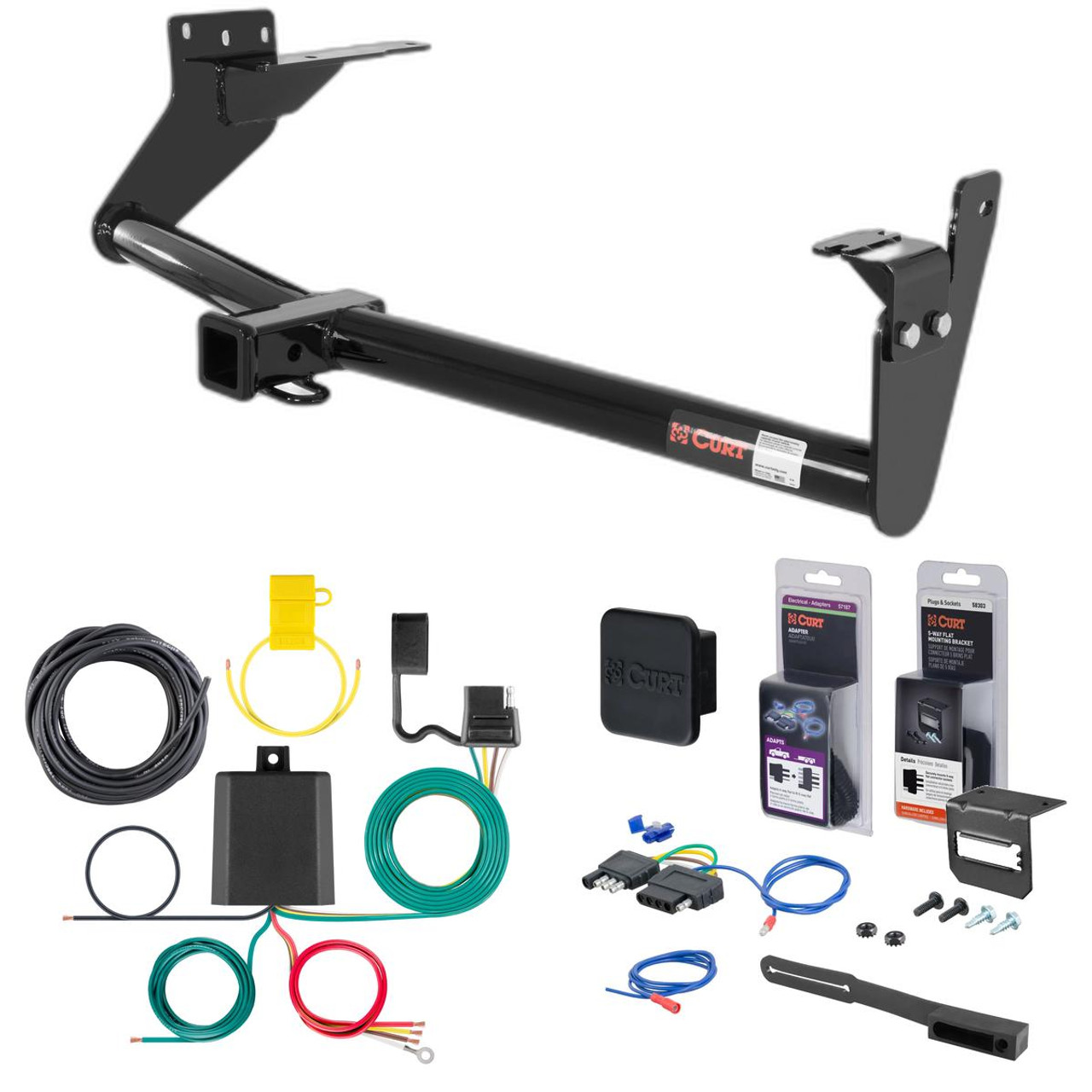 14 - 17 Infiniti QX70 Curt 2" Class 3 Trailer Tow Hitch + 5-Flat Wiring Kit Tow Boat/Utility Trailer with Surge Brakes 13554 14 - 17 Infiniti QX70 Curt 2" Class 3 Trailer Tow Hitch + 5-Flat Wiring Kit Tow Boat/Utility Trailer with Surge Brakes 13554