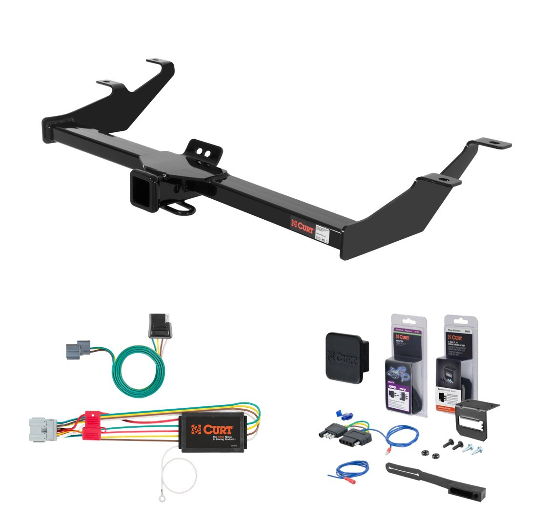 2007 - 2011 Honda Element Excluding SC Curt 2" Class 3 Trailer Tow Hitch + 5-Flat Wiring Kit Tow Boat/Utility Trailer with Surge Brakes 13574