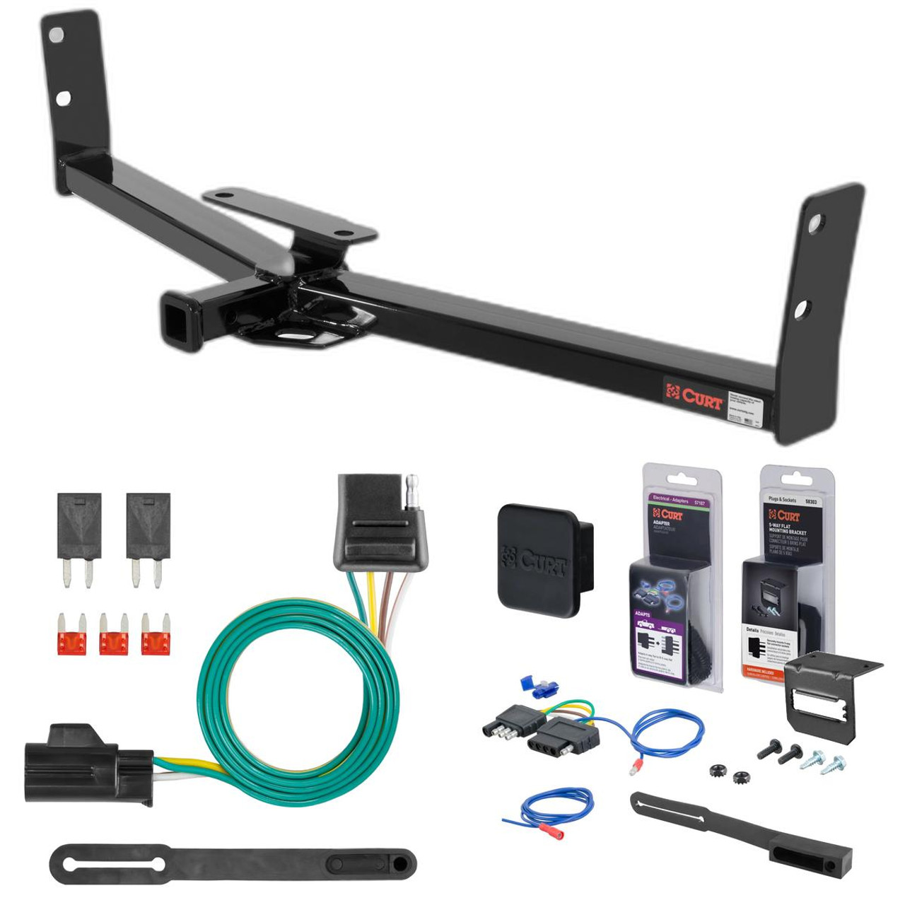 07 - 09 Pontiac Torrent Curt 1-1/4" Class 2 Trailer Tow Hitch + 5-Flat Wiring Kit Tow Boat/Utility Trailer with Surge Brakes 12291 07 - 09 Pontiac Torrent Curt 1-1/4" Class 2 Trailer Tow Hitch + 5-Flat Wiring Kit Tow Boat/Utility Trailer with Surge Brakes 12291
