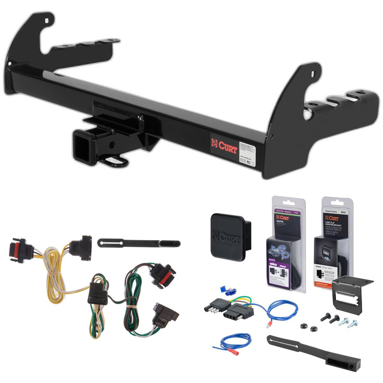 2004 Dodge Dakota Curt 2" Class 3 Trailer Tow Hitch + 5-Flat Wiring Kit Tow Boat/Utility Trailer with Surge Brakes 13280 2004 Dodge Dakota Curt 2" Class 3 Trailer Tow Hitch + 5-Flat Wiring Kit Tow Boat/Utility Trailer with Surge Brakes 13280