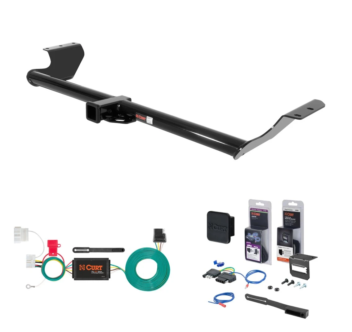 2011 - 2017 Honda Odyssey Curt 2" Class 3 Trailer Tow Hitch + 5-Flat Wiring Kit Tow Boat/Utility Trailer with Surge Brakes 13068