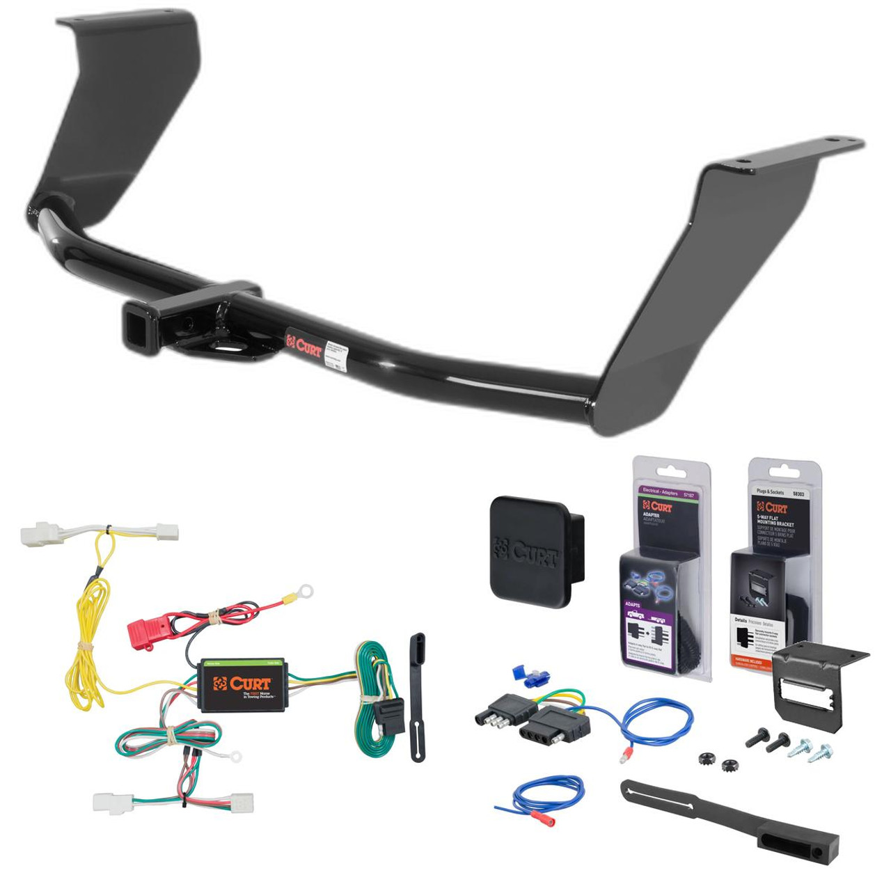 15 - 16 Hyundai Genesis Excluding 5.0 Curt 1-1/4" Class 2 Trailer Tow Hitch + 5-Flat Wiring Kit Tow Boat/Utility Trailer with Surge Brakes 12086 15 - 16 Hyundai Genesis Excluding 5.0 Curt 1-1/4" Class 2 Trailer Tow Hitch + 5-Flat Wiring Kit Tow Boat/Utility Trailer with Surge Brakes 12086