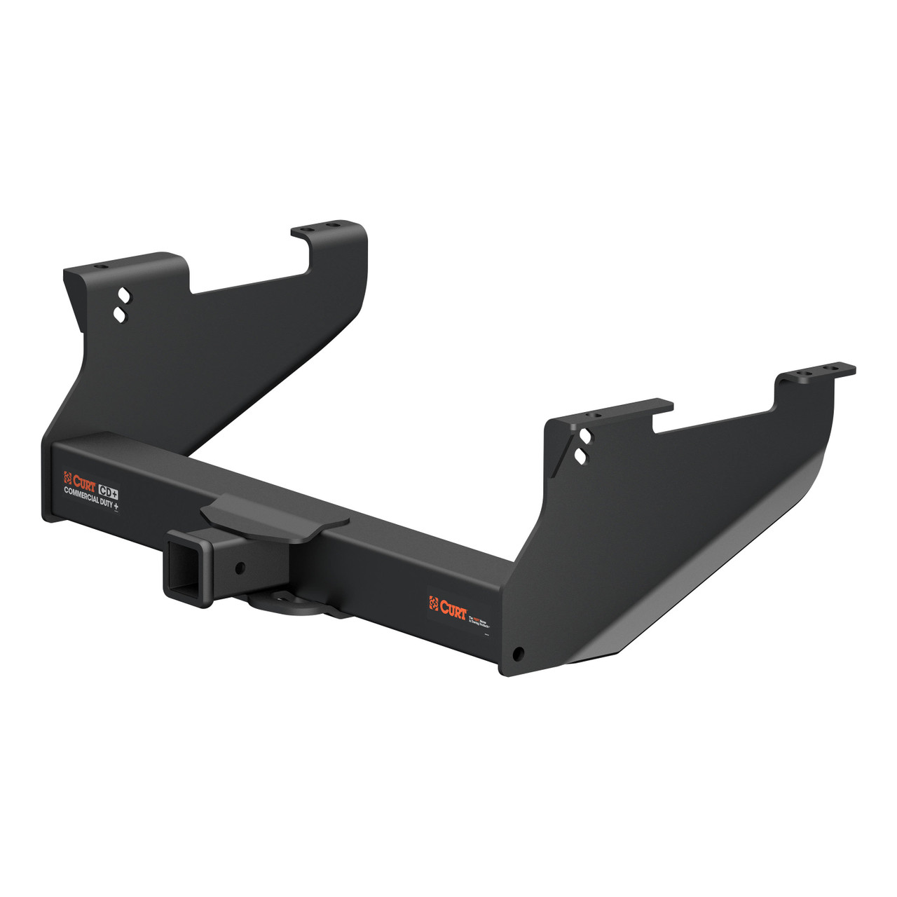 2014 - 2017 RAM 3500 6' bed, with or without factory receiver Curt 2-1/2" Class 5 Trailer Tow Hitch + 5-Flat Wiring Kit Tow Boat/Utility Trailer with Surge Brakes 15803