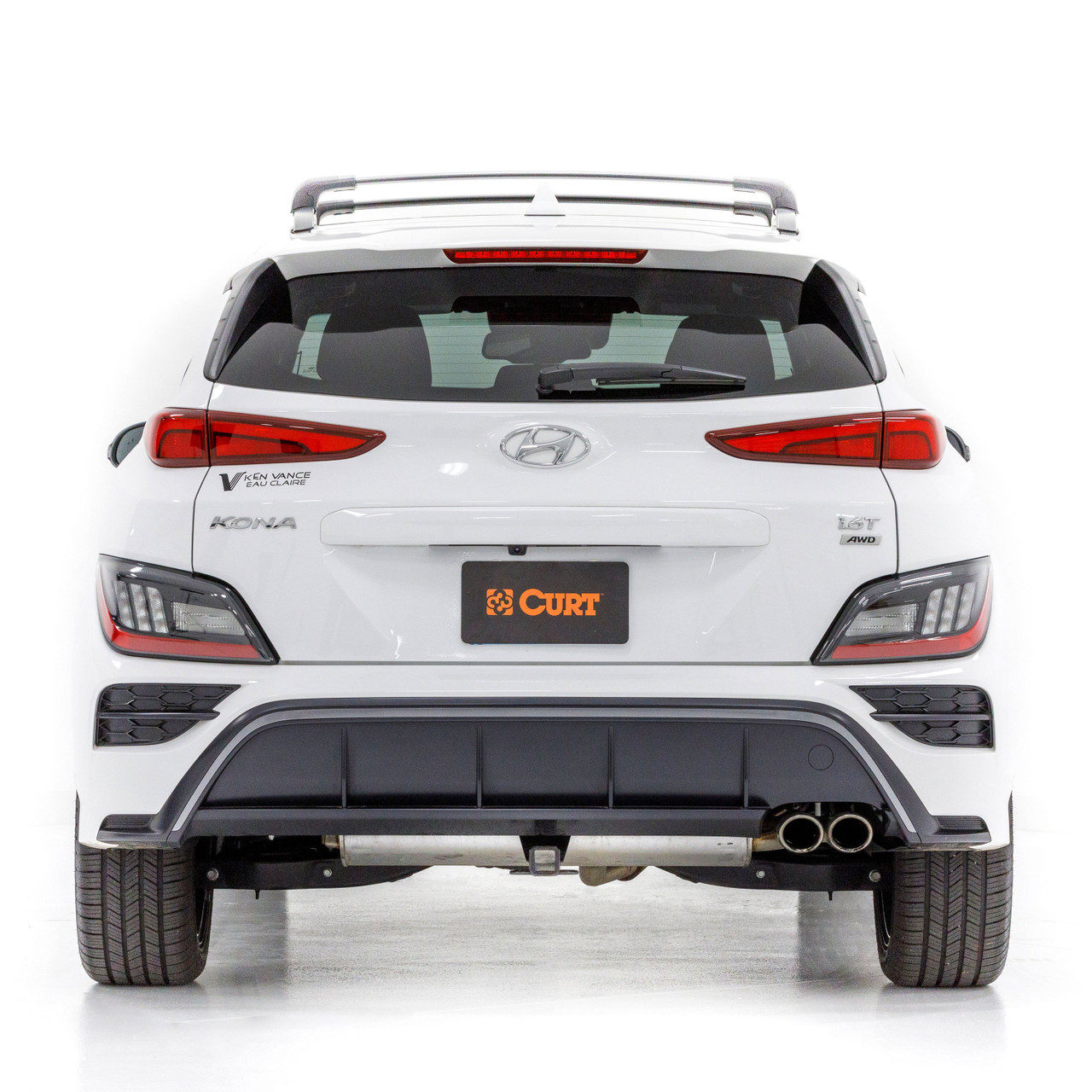 2018 - 2023 Hyundai Kona Curt 2" Class 3 Trailer Tow Hitch + 5-Flat Wiring Kit Tow Boat/Utility Trailer with Surge Brakes 13610