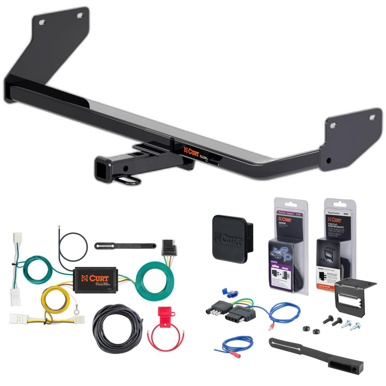 17 - 22 Hyundai Ioniq Excluding Electric or Plug-In Curt 1-1/4" Class 1 Trailer Tow Hitch + 5-Flat Wiring Kit Tow Boat/Utility Trailer with Surge Brakes 11486 17 - 22 Hyundai Ioniq Excluding Electric or Plug-In Curt 1-1/4" Class 1 Trailer Tow Hitch + 5-Flat Wiring Kit Tow Boat/Utility Trailer with Surge Brakes 11486