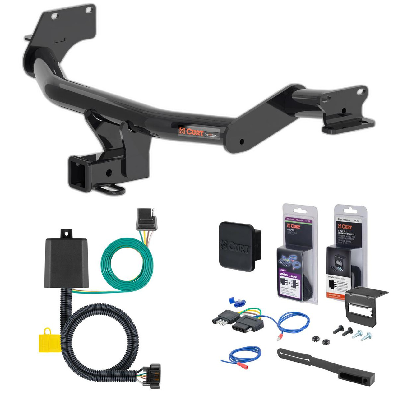 20 - 22 Hyundai Palisade Curt 2" Class 3 Trailer Tow Hitch + 5-Flat Wiring Kit Tow Boat/Utility Trailer with Surge Brakes 13427-2 20 - 22 Hyundai Palisade Curt 2" Class 3 Trailer Tow Hitch + 5-Flat Wiring Kit Tow Boat/Utility Trailer with Surge Brakes 13427-2