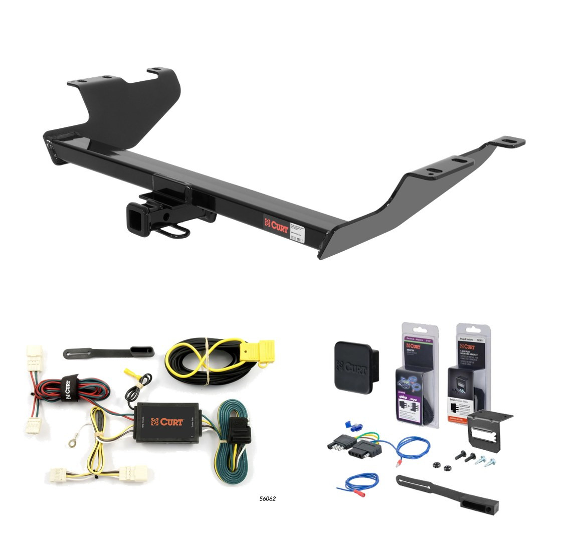 2008 - 2010 Scion xB Curt 1-1/4" Class 2 Trailer Tow Hitch + 5-Flat Wiring Kit Tow Boat/Utility Trailer with Surge Brakes 12490