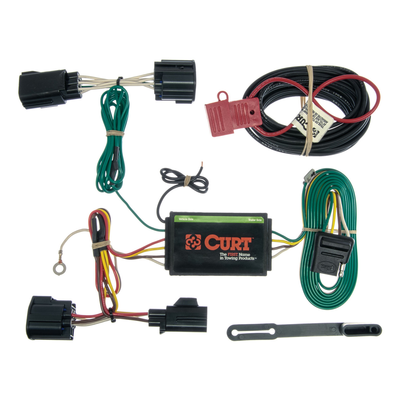 2013 - 2014 Ford Focus Hatchback, ST Curt 1-1/4" Class 1 Trailer Tow Hitch + 5-Flat Wiring Kit Tow Boat/Utility Trailer with Surge Brakes 11431
