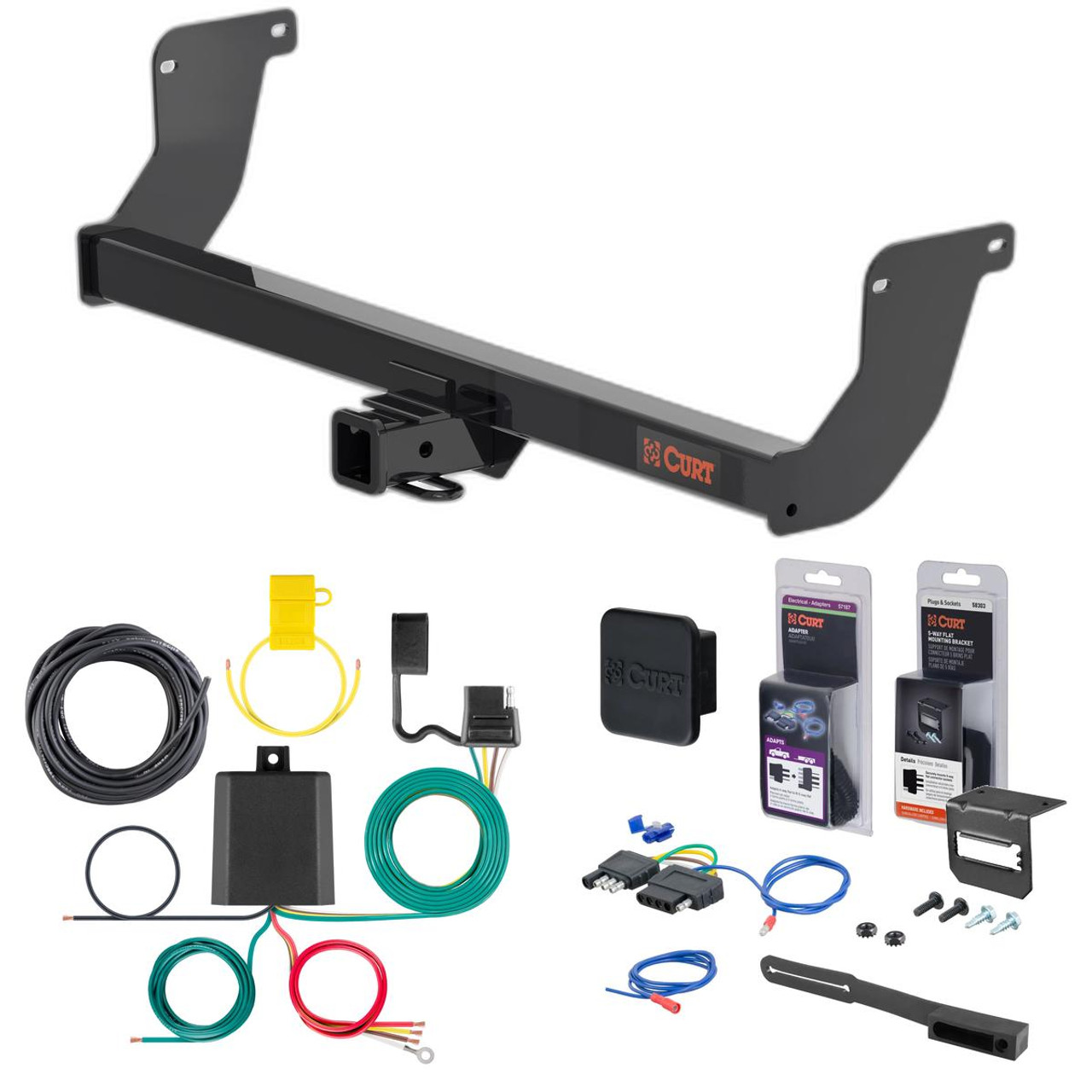 23 - 24 Lexus Rx500h Curt 2" Class 3 Trailer Tow Hitch + 5-Flat Wiring Kit Tow Boat/Utility Trailer with Surge Brakes 13579 23 - 24 Lexus Rx500h Curt 2" Class 3 Trailer Tow Hitch + 5-Flat Wiring Kit Tow Boat/Utility Trailer with Surge Brakes 13579