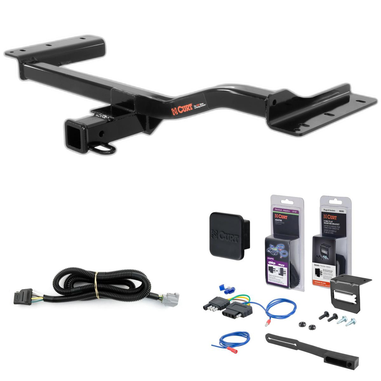 10 - 15 Lexus RX450h Curt 2" Class 3 Trailer Tow Hitch + 5-Flat Wiring Kit Tow Boat/Utility Trailer with Surge Brakes 13143 10 - 15 Lexus RX450h Curt 2" Class 3 Trailer Tow Hitch + 5-Flat Wiring Kit Tow Boat/Utility Trailer with Surge Brakes 13143