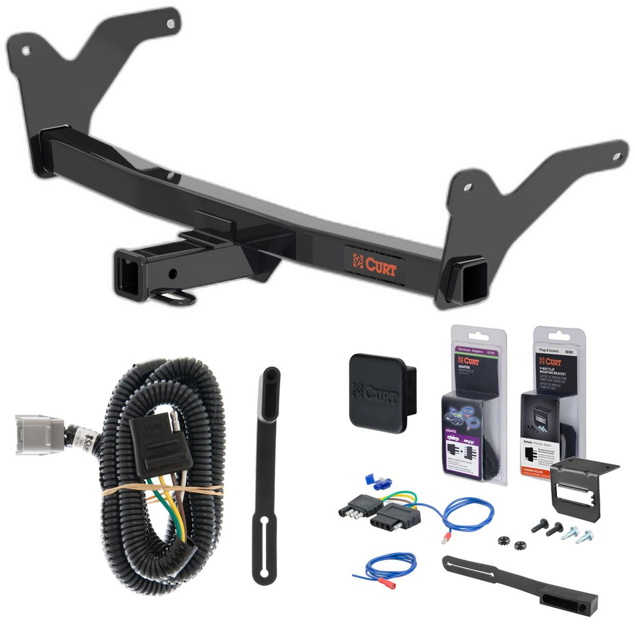 24 - 25 Lexus TX350 Curt 2" Class 3 Trailer Tow Hitch + 5-Flat Wiring Kit Tow Boat/Utility Trailer with Surge Brakes 13519 24 - 25 Lexus TX350 Curt 2" Class 3 Trailer Tow Hitch + 5-Flat Wiring Kit Tow Boat/Utility Trailer with Surge Brakes 13519