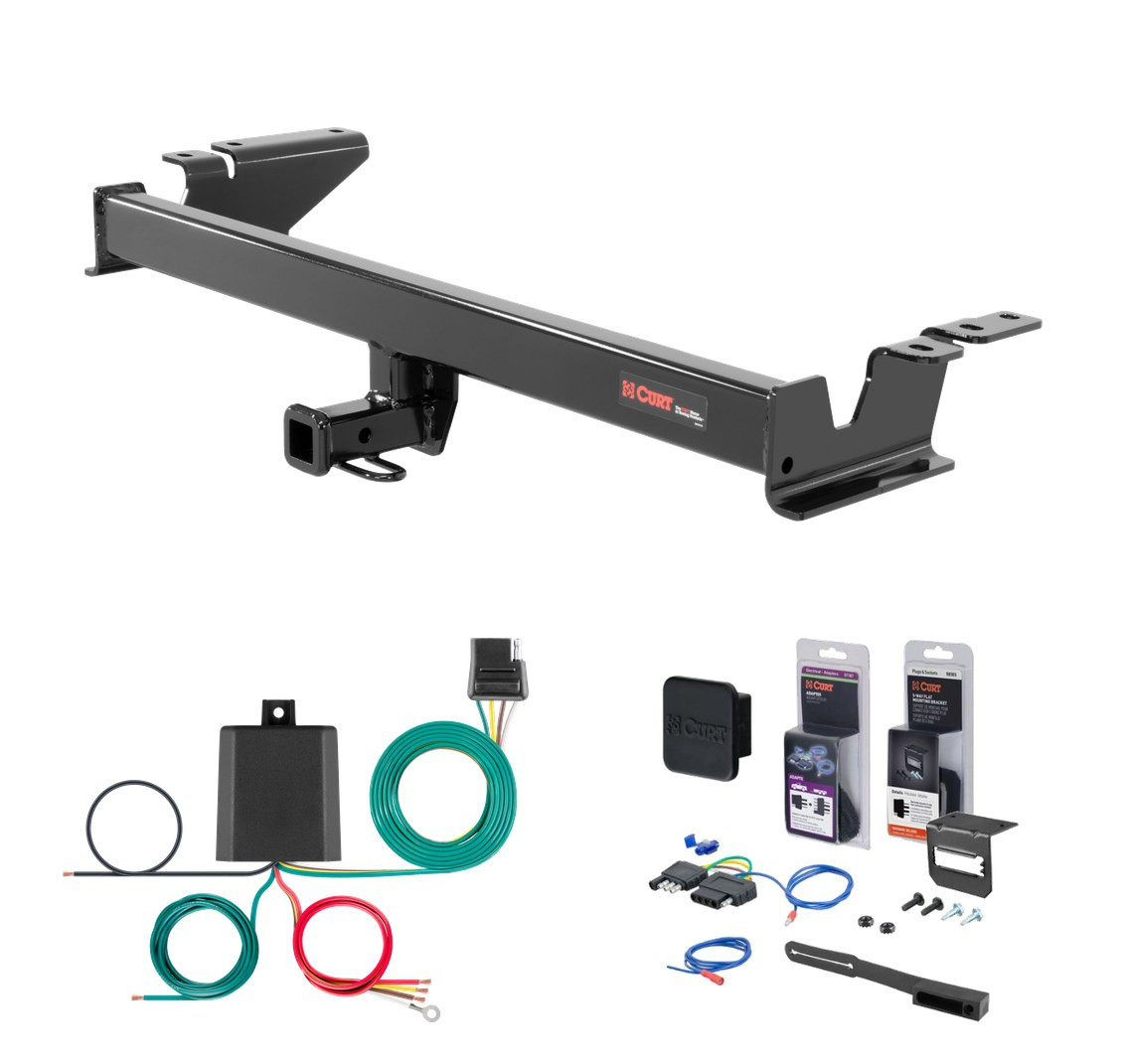 2016 - 2022 Chevrolet Spark Curt 1-1/4" Class 1 Trailer Tow Hitch + 5-Flat Wiring Kit Tow Boat/Utility Trailer with Surge Brakes 11433