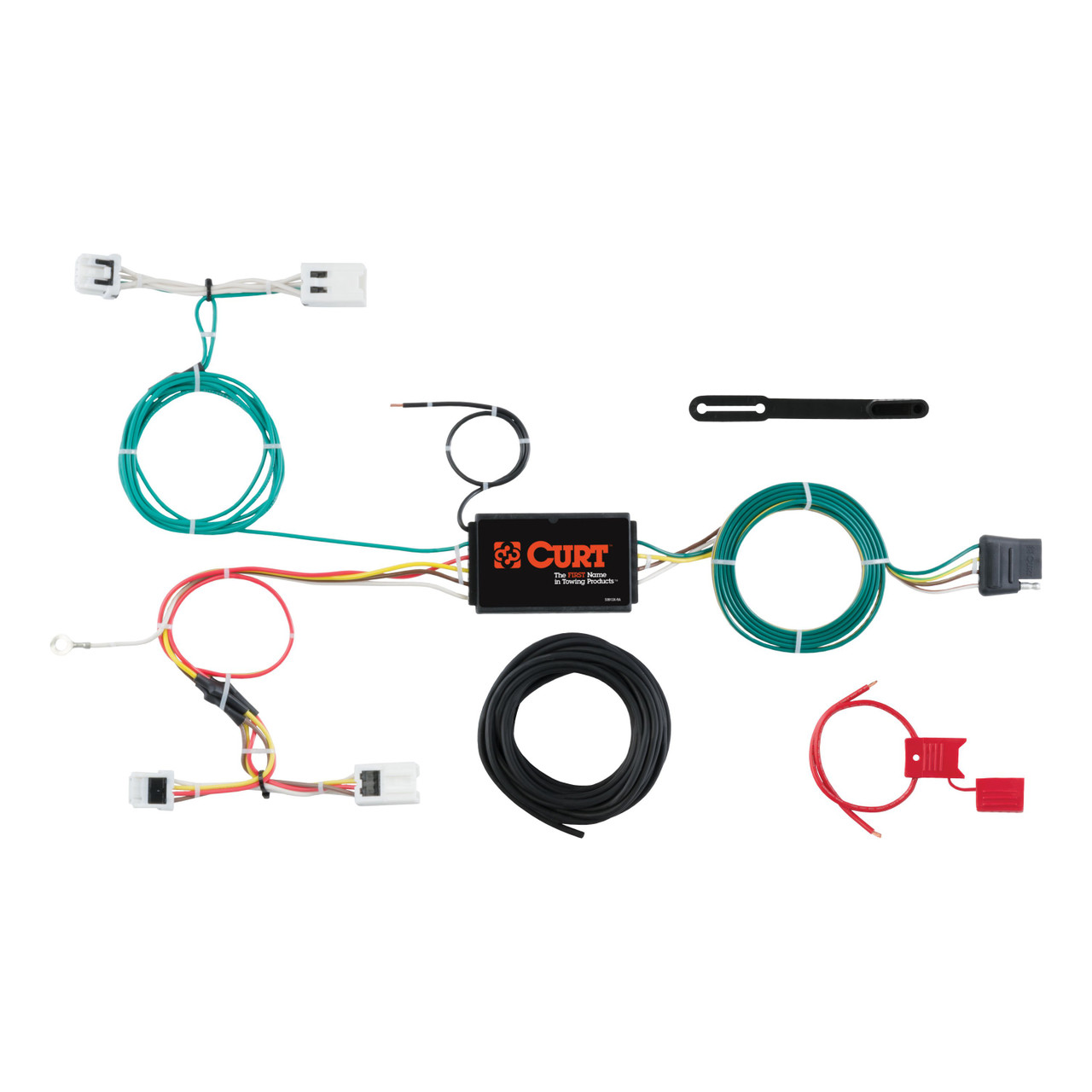 2015 - 2018 Chevrolet City Express Curt 2" Class 3 Trailer Tow Hitch + 5-Flat Wiring Kit Tow Boat/Utility Trailer with Surge Brakes 13165