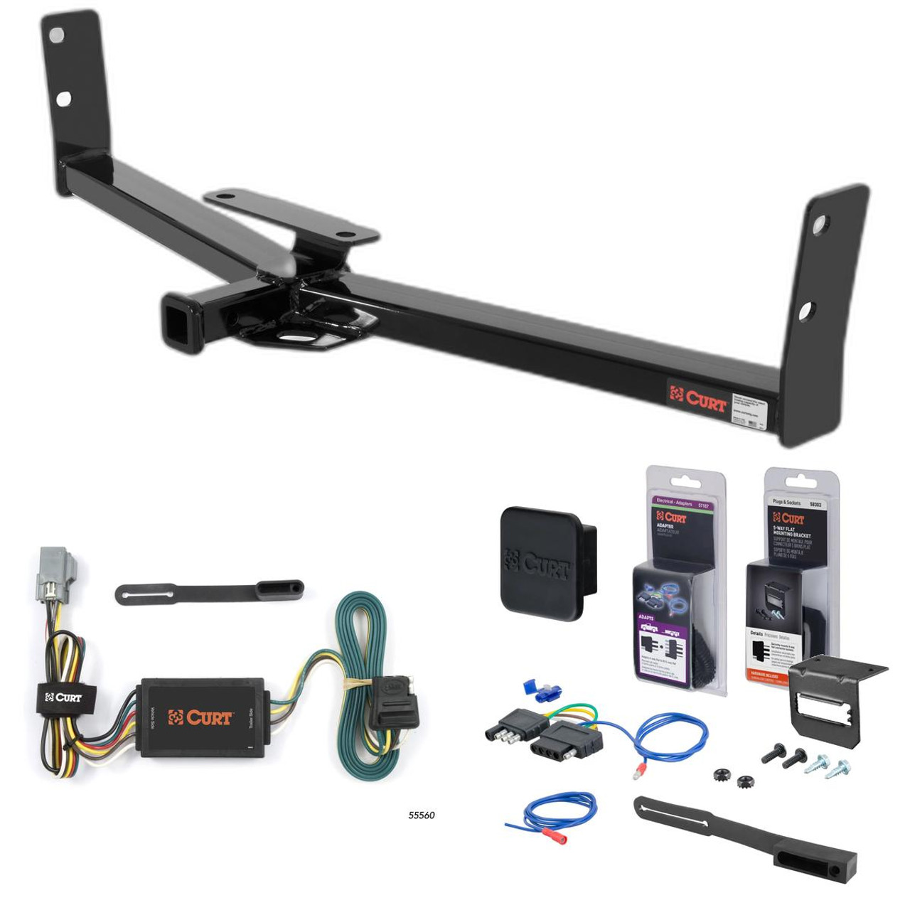 05 - 06 Chevrolet Equinox Curt 1-1/4" Class 2 Trailer Tow Hitch + 5-Flat Wiring Kit Tow Boat/Utility Trailer with Surge Brakes 12291 05 - 06 Chevrolet Equinox Curt 1-1/4" Class 2 Trailer Tow Hitch + 5-Flat Wiring Kit Tow Boat/Utility Trailer with Surge Brakes 12291