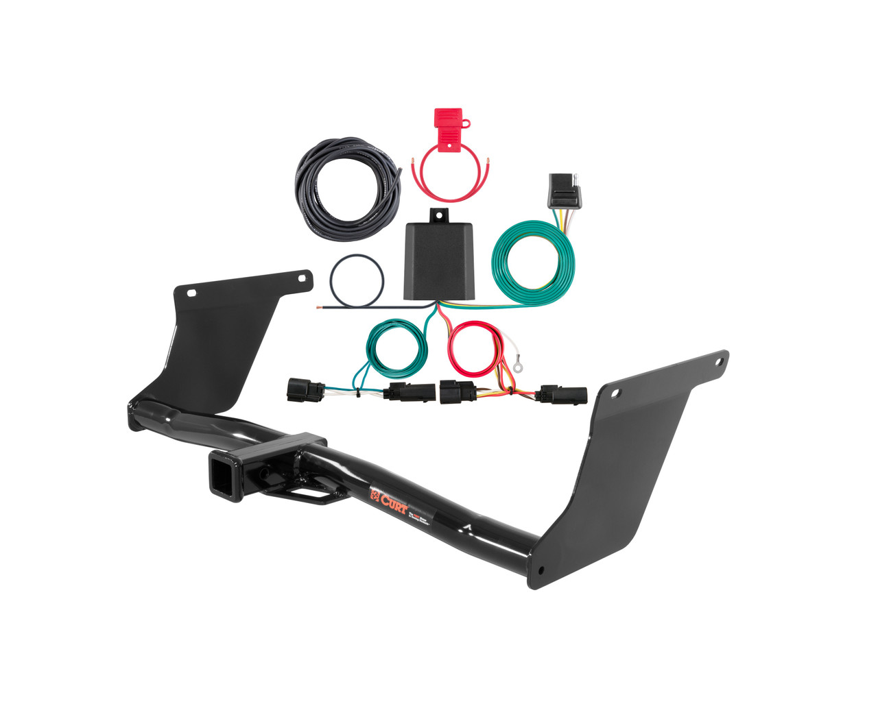 CURT 13-19 Ford Escape Excluding S Class 3, 2" Trailer Hitch w/ 4-flat Wiring Kit