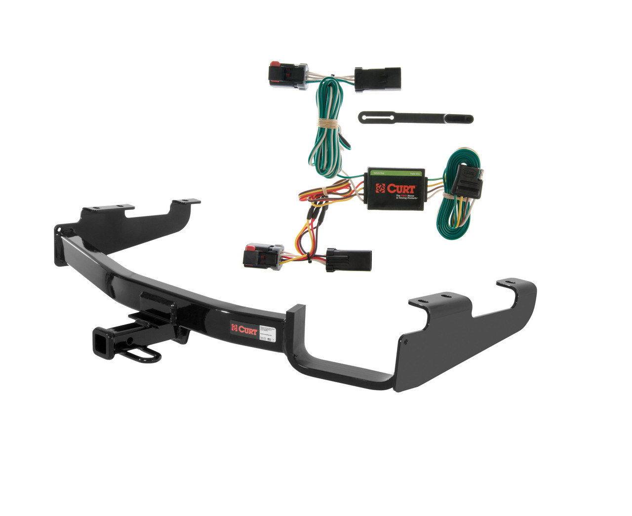 CURT 96-00 Plymouth Grand Voyager Excluding Stow 'n Go Class 2, 1.25" Trailer Hitch w/ 4-flat Wiring Kit