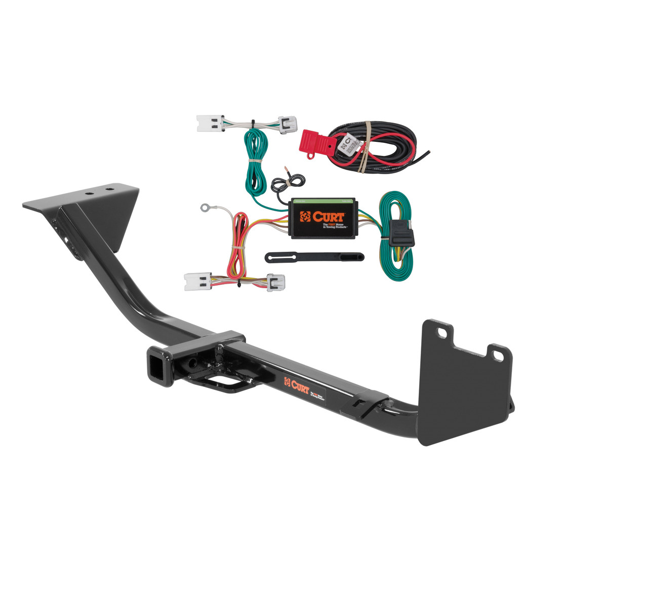 CURT 13-19 Nissan Sentra Sedan, excluding SR, SR Turbo and Nismo Class 1, 1.25" Trailer Hitch w/ 4-flat Wiring Kit