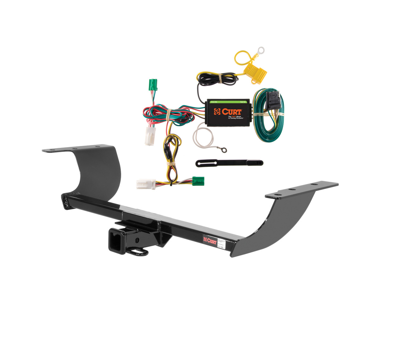 CURT 12-16 Dodge Charger Class 3, 2" Trailer Hitch w/ 4-flat Wiring Kit