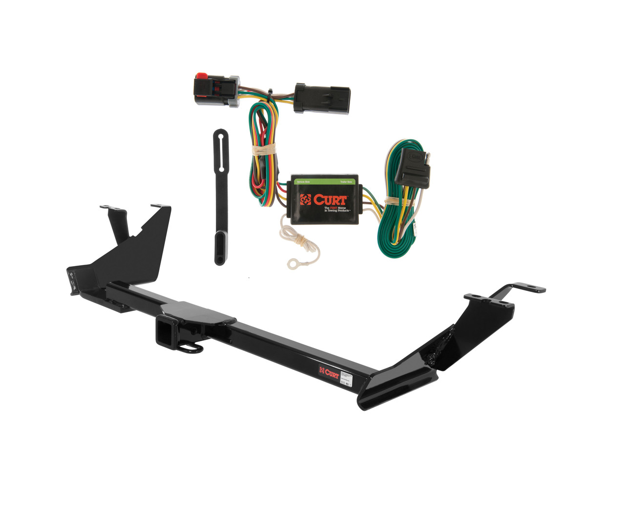 CURT 04-07 Dodge Grand Caravan With Stow 'n Go Class 3, 2" Trailer Hitch w/ 4-flat Wiring Kit