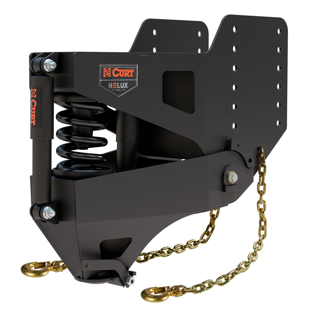 CURT 2024044578 Helux Coil-Spring Gooseneck Pin Box, 4,300 lbs. Pin Weight, 20,000 lbs. Capacity