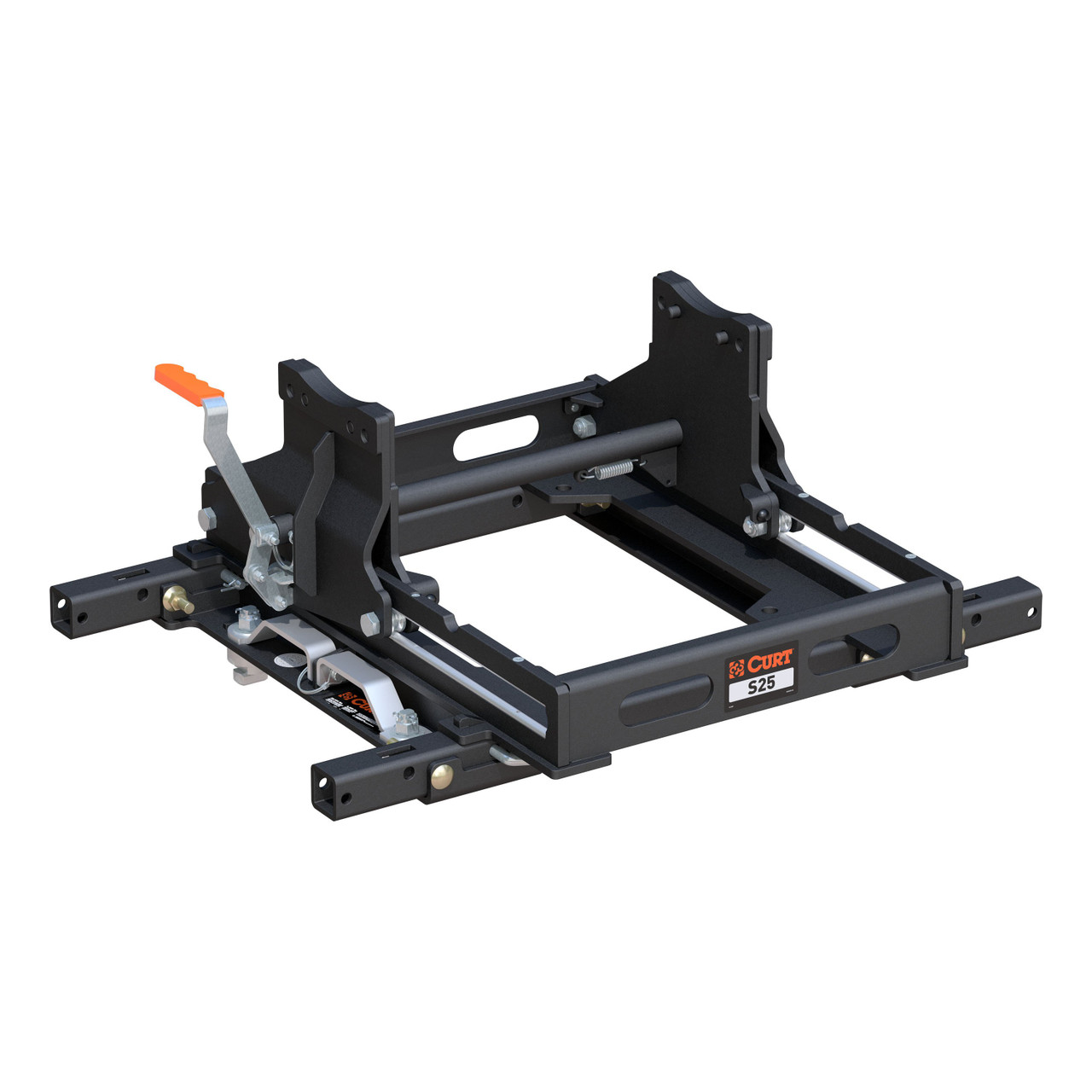 CURT 16679 S25 5th Wheel Slider Kit with Puck System Adapter with Rails, Select Chevy Silverado 2500 HD, 3500 HD, Ford F-250 Super Duty, F-350 Super Duty, F-450 Super Duty, GMC Sierra 2500 HD, 3500 HD