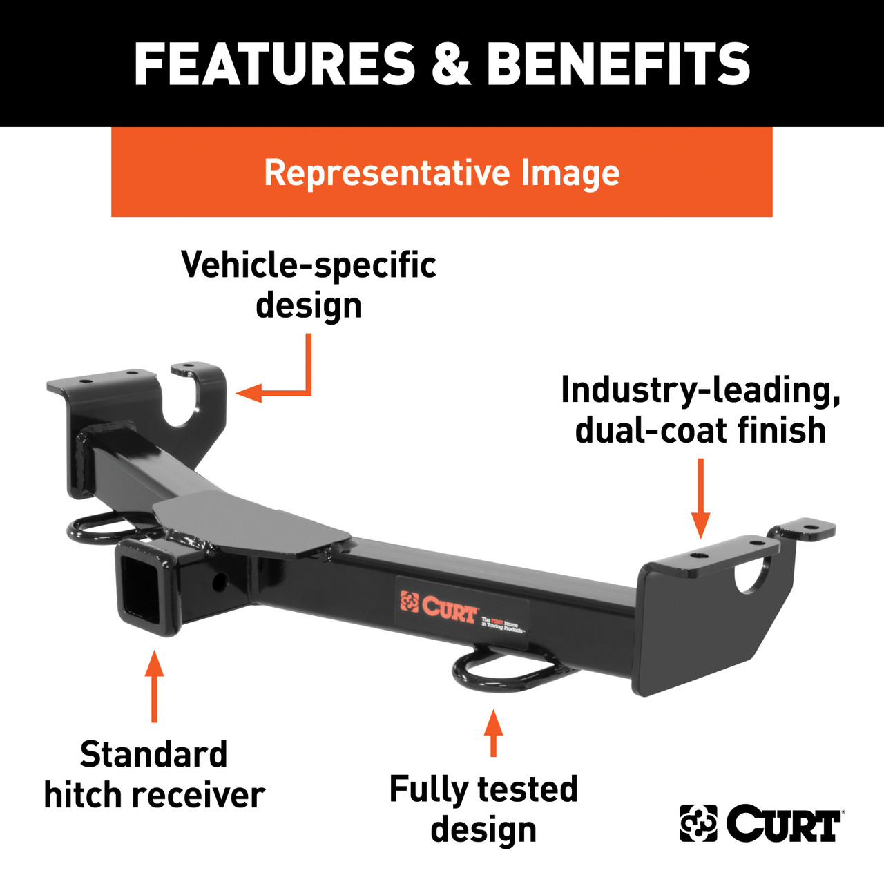 CURT 2" Front Receiver Hitch, Select Nissan Titan XD Trailer Hitch